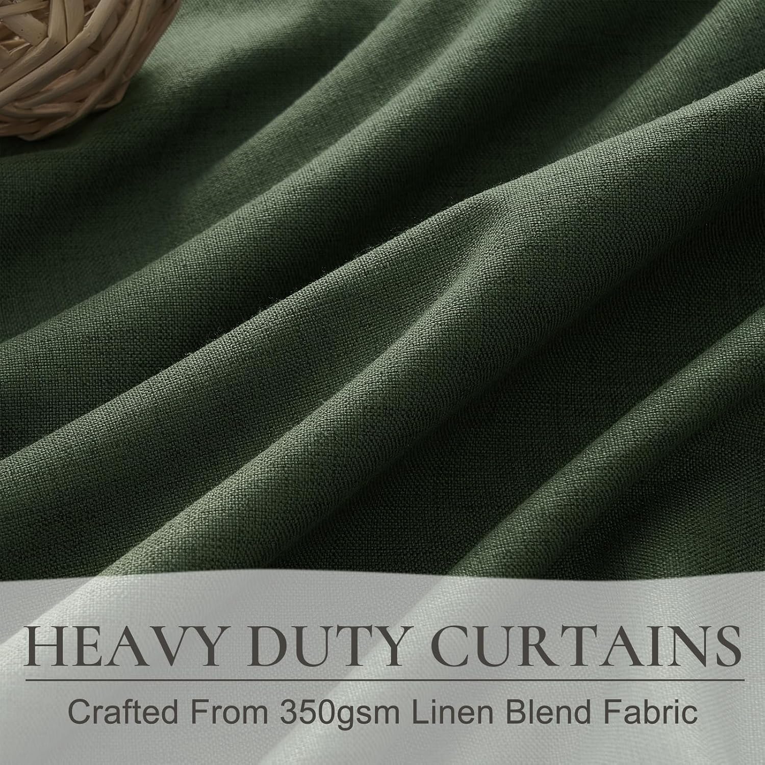 Thumbnail 4 de QJmydeco 84-Inch Blackout Curtains, Linen-Blend Pinch Pleat, 2 Panels