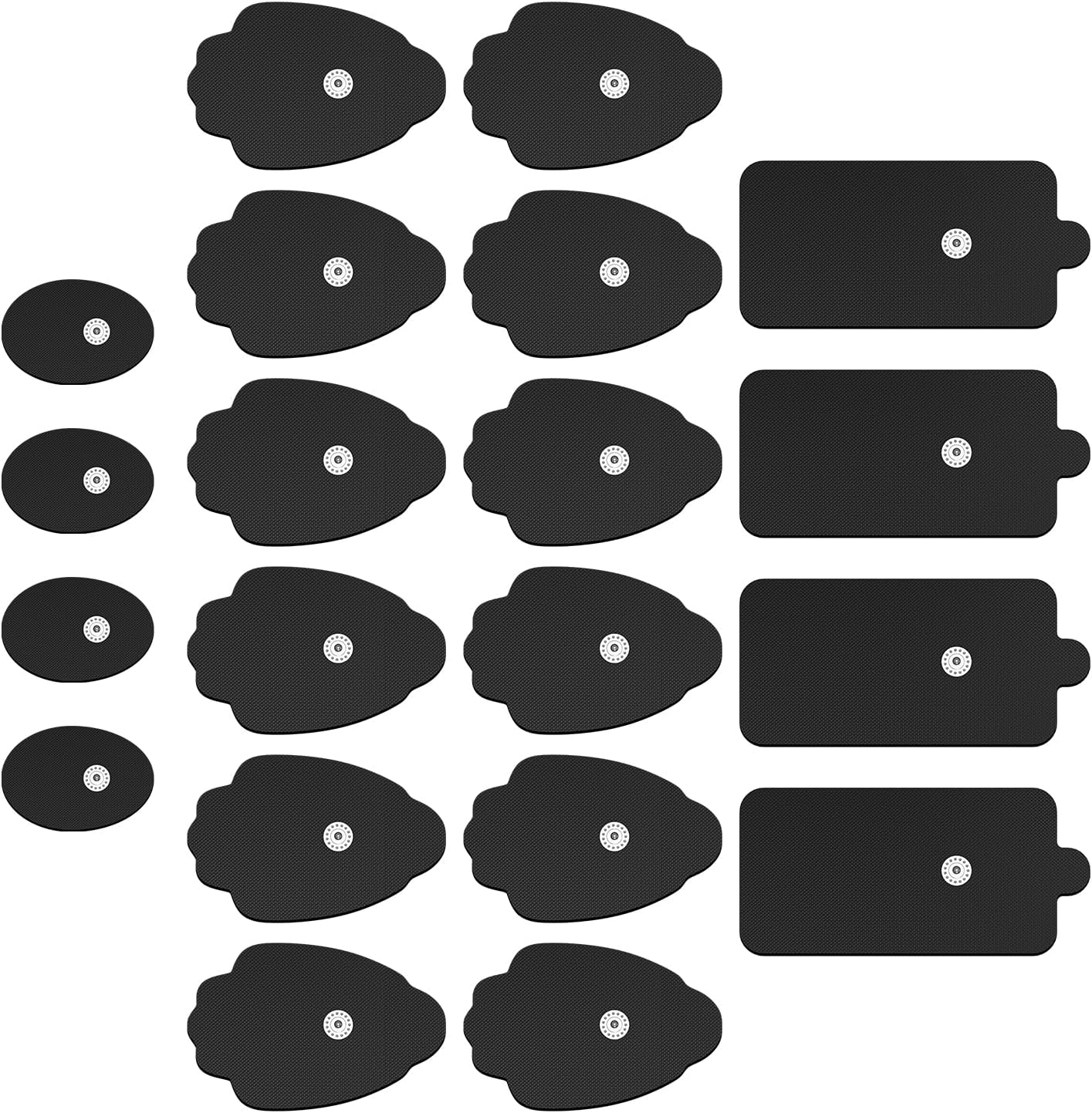 Detalle de Belifu Reusable TENS Electrode Pads, Pre-Gelled, Latex-Free, 3.5 mm Snap