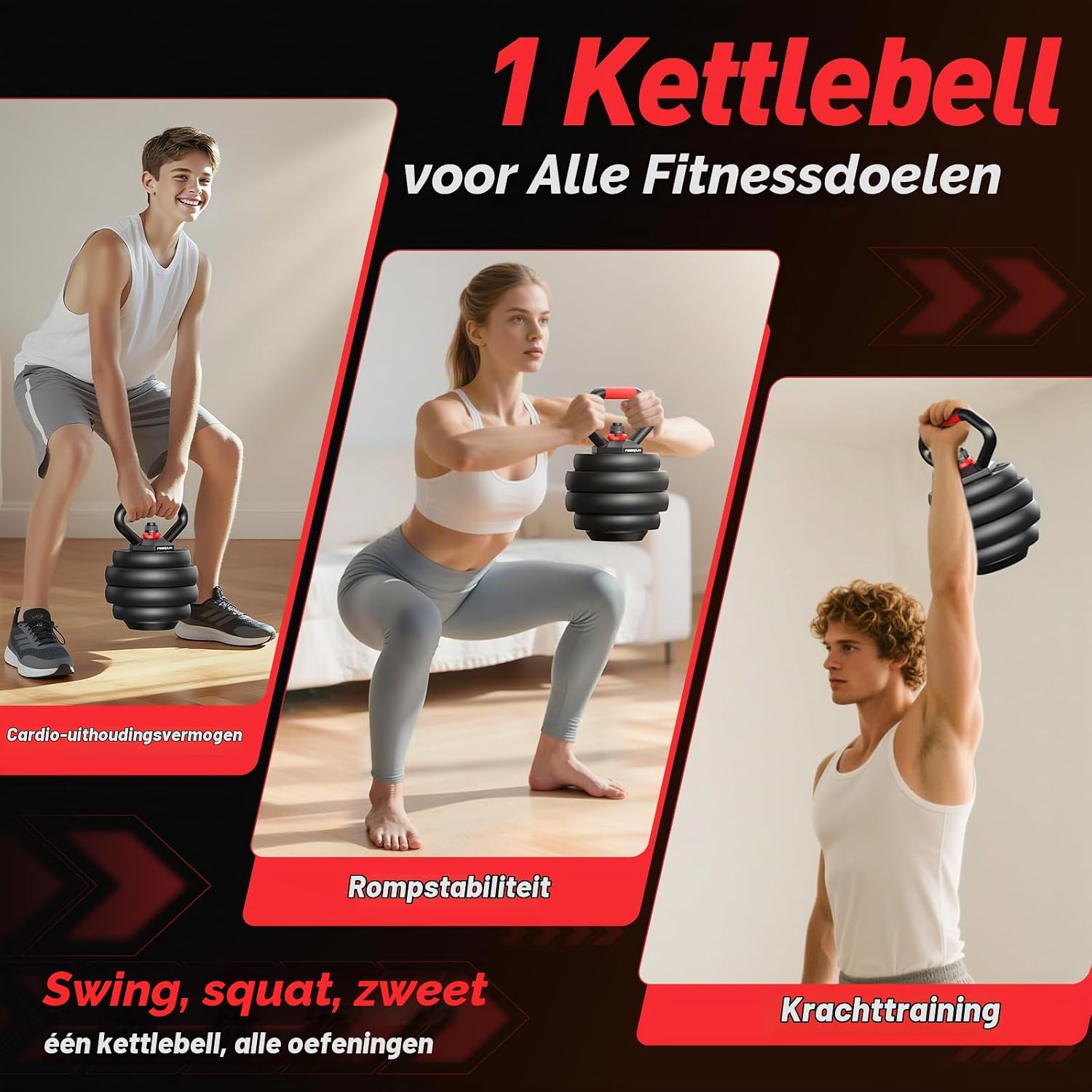 Detalle de FEIERDUN 5-in-1 verstelbare halterset voor krachttraining thuis