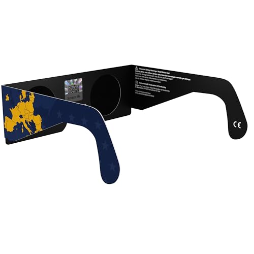 Detalle de Gafas Eclipse Solar Homologadas ISO 12312-2 CE EPI | Absolute Eclipse – Pack 2