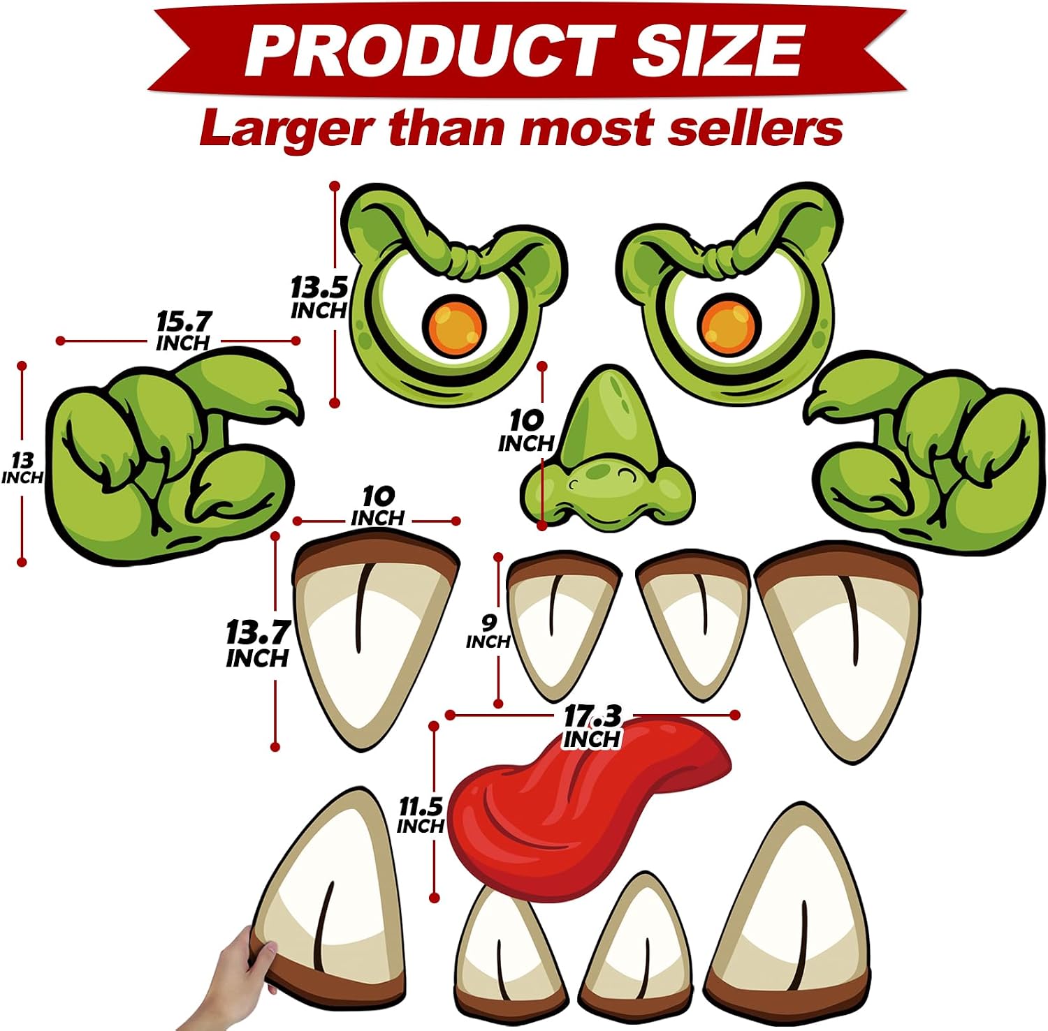 Detalle de PARTYLOUD Halloween car decoration kit, PVC