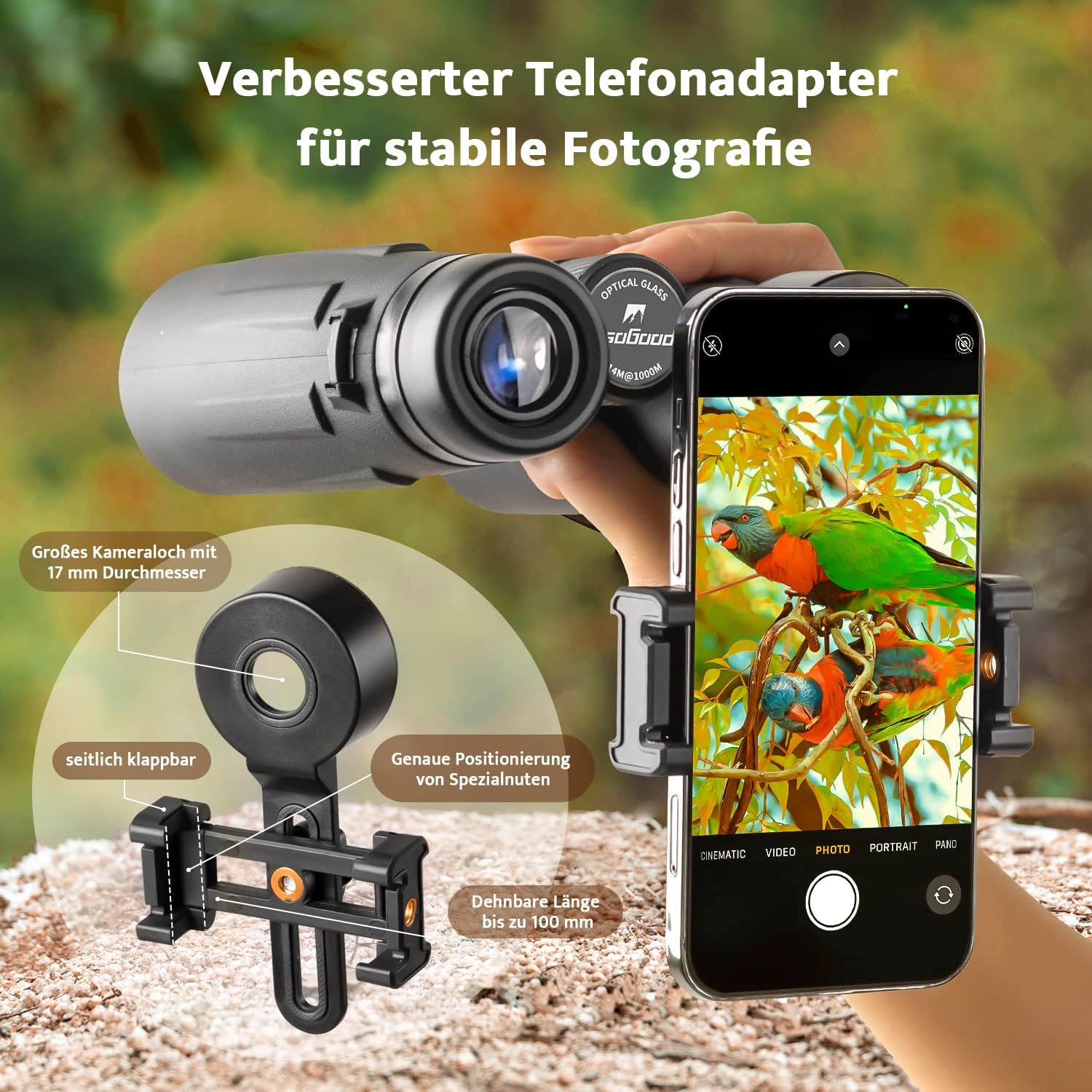 Detalle 2 de Usogood Fernglas 10x42 HD Vogelbeobachtung