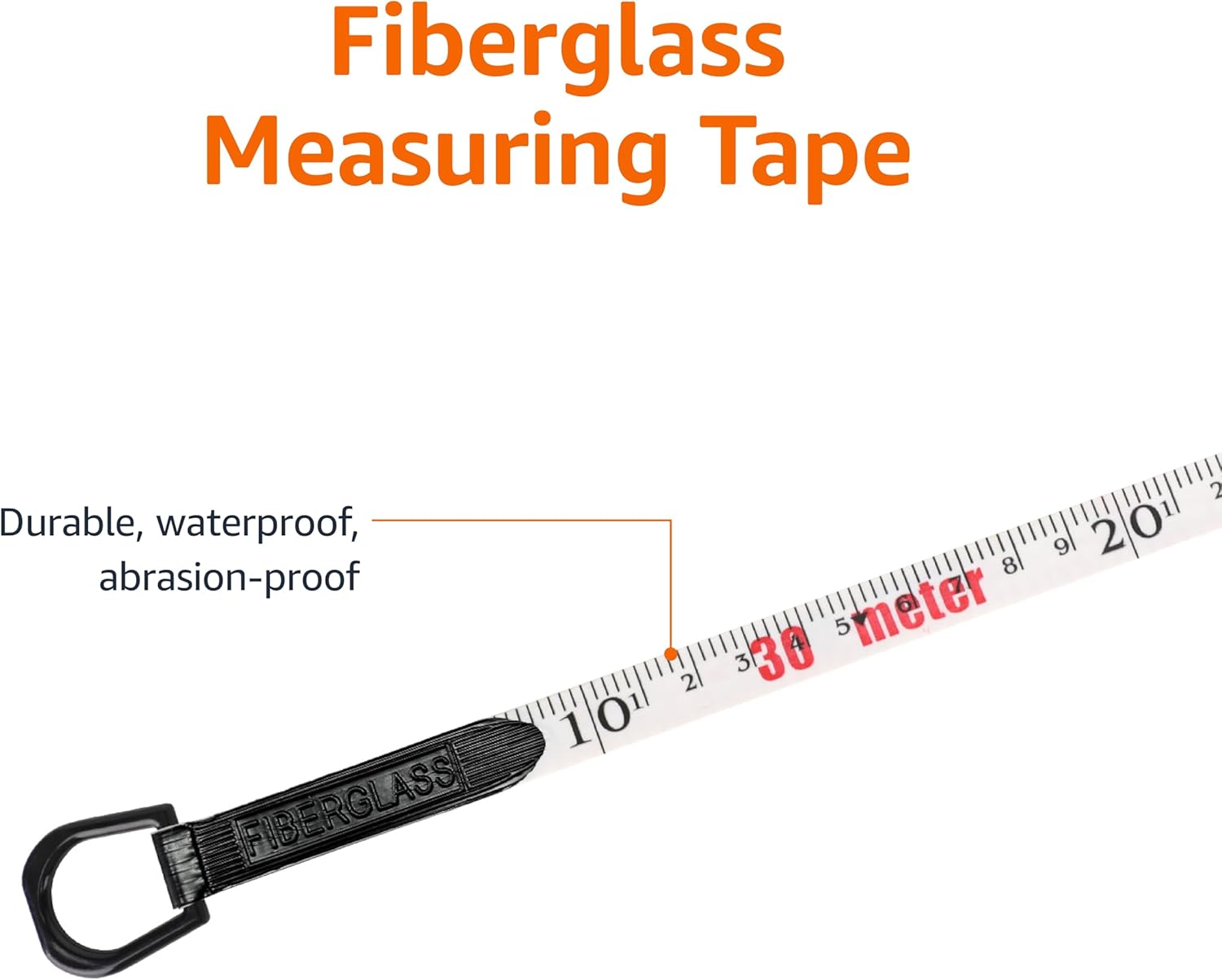 Thumbnail 3 de Amazon Basics Open Reel Fiberglass Tape Measure, 100 ft / 30.5 m