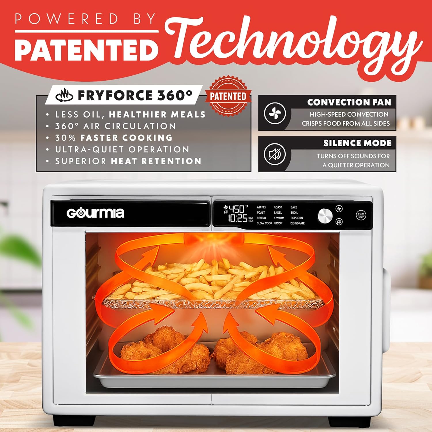 Thumbnail 2 de Gourmia French Door Air Fryer Oven 37 Qt