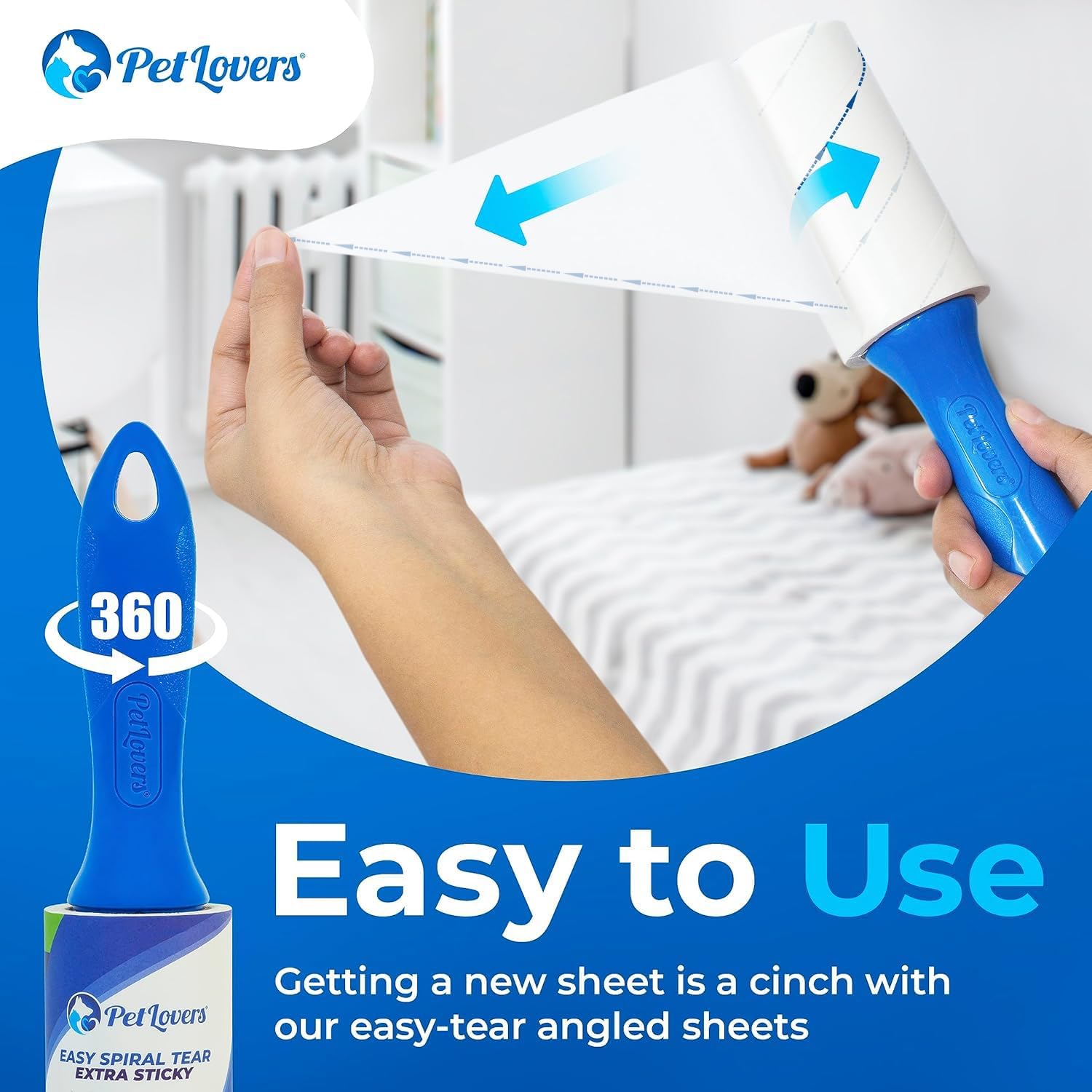 Detalle 1 de PetLovers Extra Sticky Lint Roller 450 Sheets