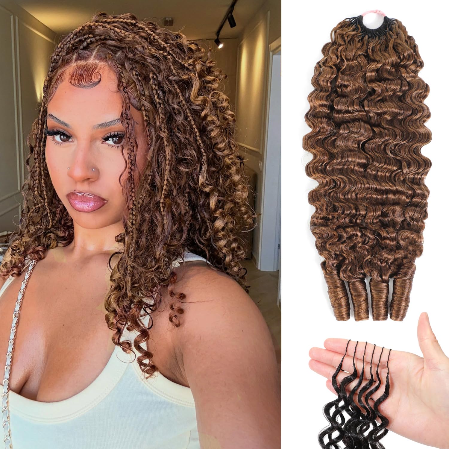 Thumbnail 6 de Miracle Knots Burmese Curly Crochet Hair, 18 Inch