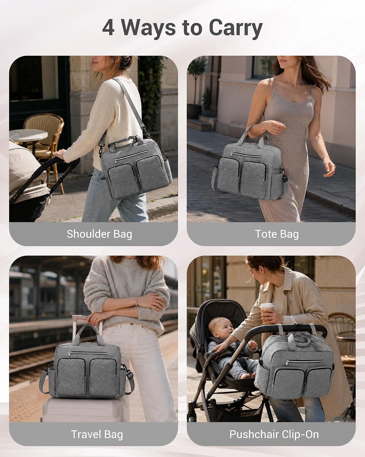 Thumbnail 4 de Kono Baby Changing Bag with Portable Changing Mat – Large Nappy Tote
