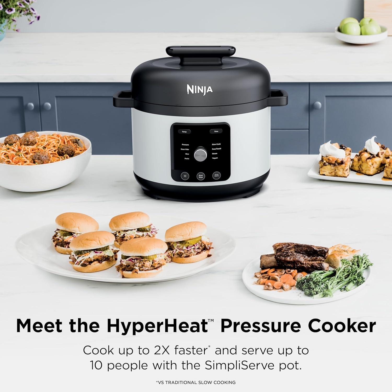 Thumbnail 1 de Ninja HyperHeat 9-in-1 Electric Pressure Cooker (6.5 Qt, PC201WH)