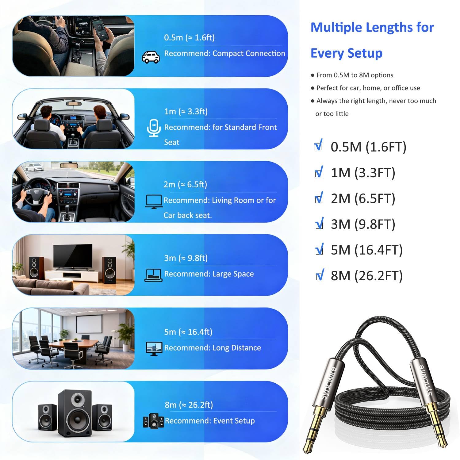 Thumbnail 6 de Syncwire 3.5mm Aux Cable, 3.3 ft ⚙