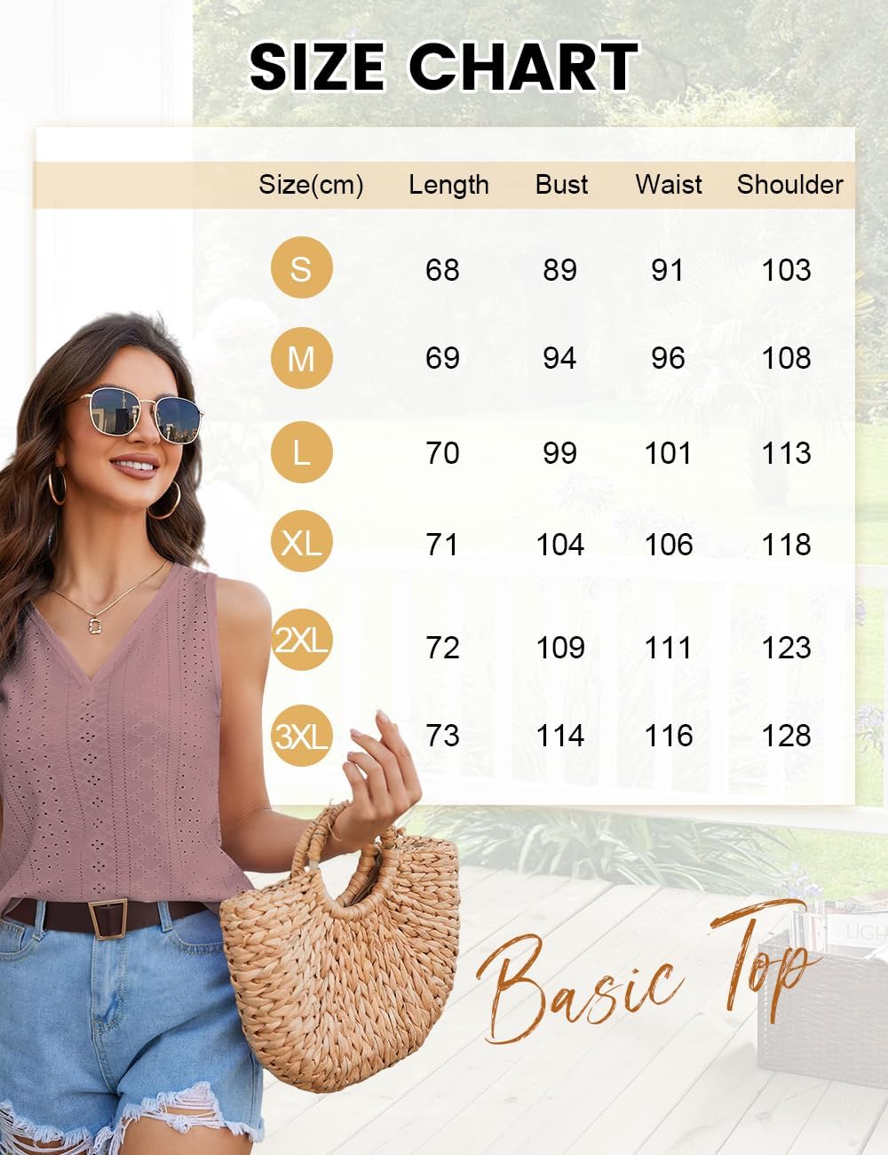 Thumbnail 5 de DUOEASE Damen Tank Top mit V-Ausschnitt – ärmelloses Casual-Top für den Sommer 2025