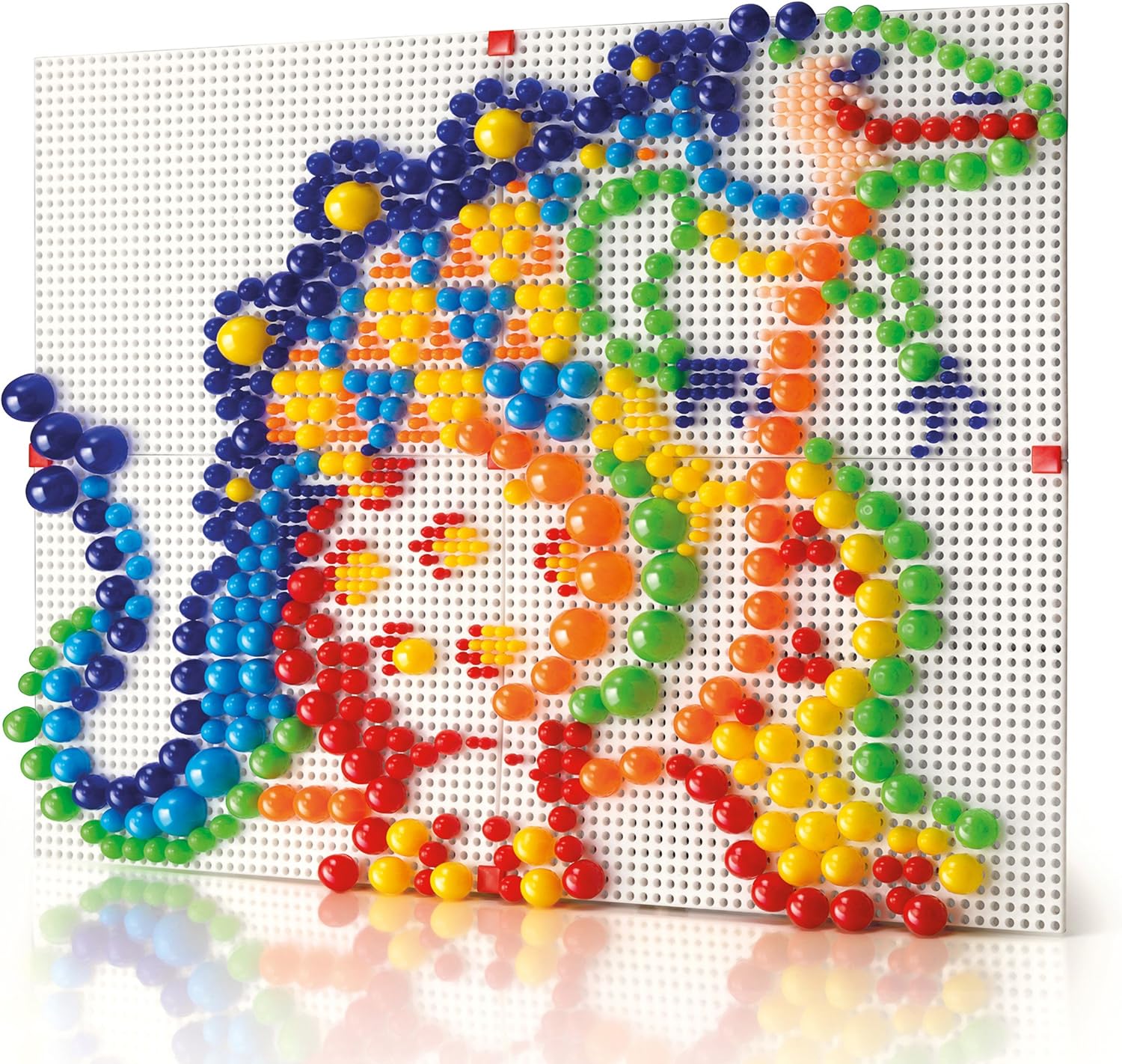 Detalle de Quercetti FantaColor Modular 4: mosaico educativo con chiodini colorati, 600 pezzi, made in Italy