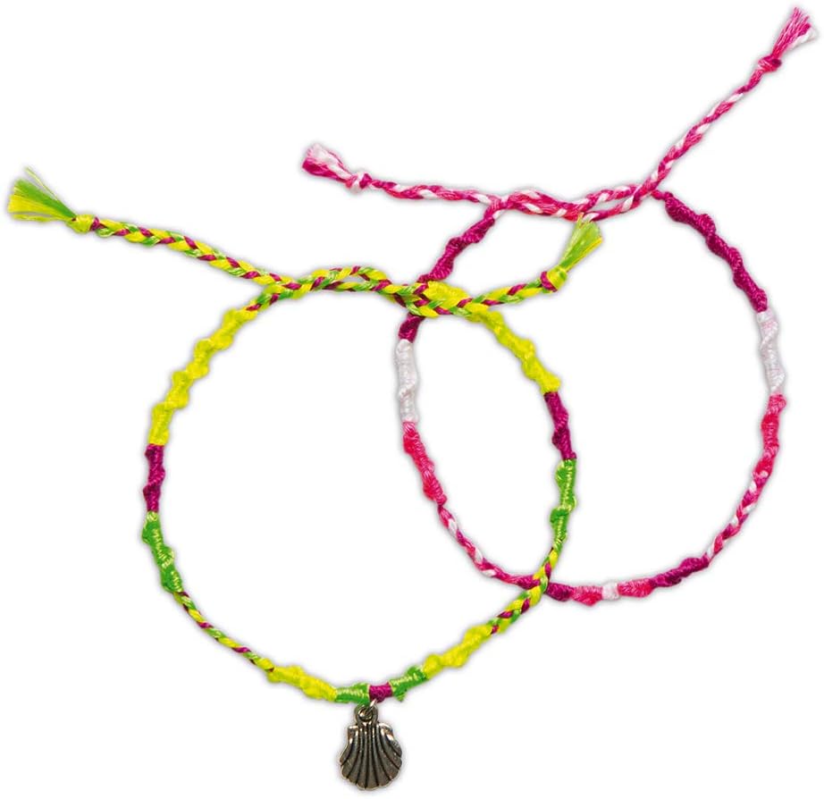 Detalle 2 de Janod Coffret 7 Bracelets Brésiliens Fluo à Créer (Les Ateliers Bijoux) – Kit loisirs créatifs enfant dès 8 ans, J07929