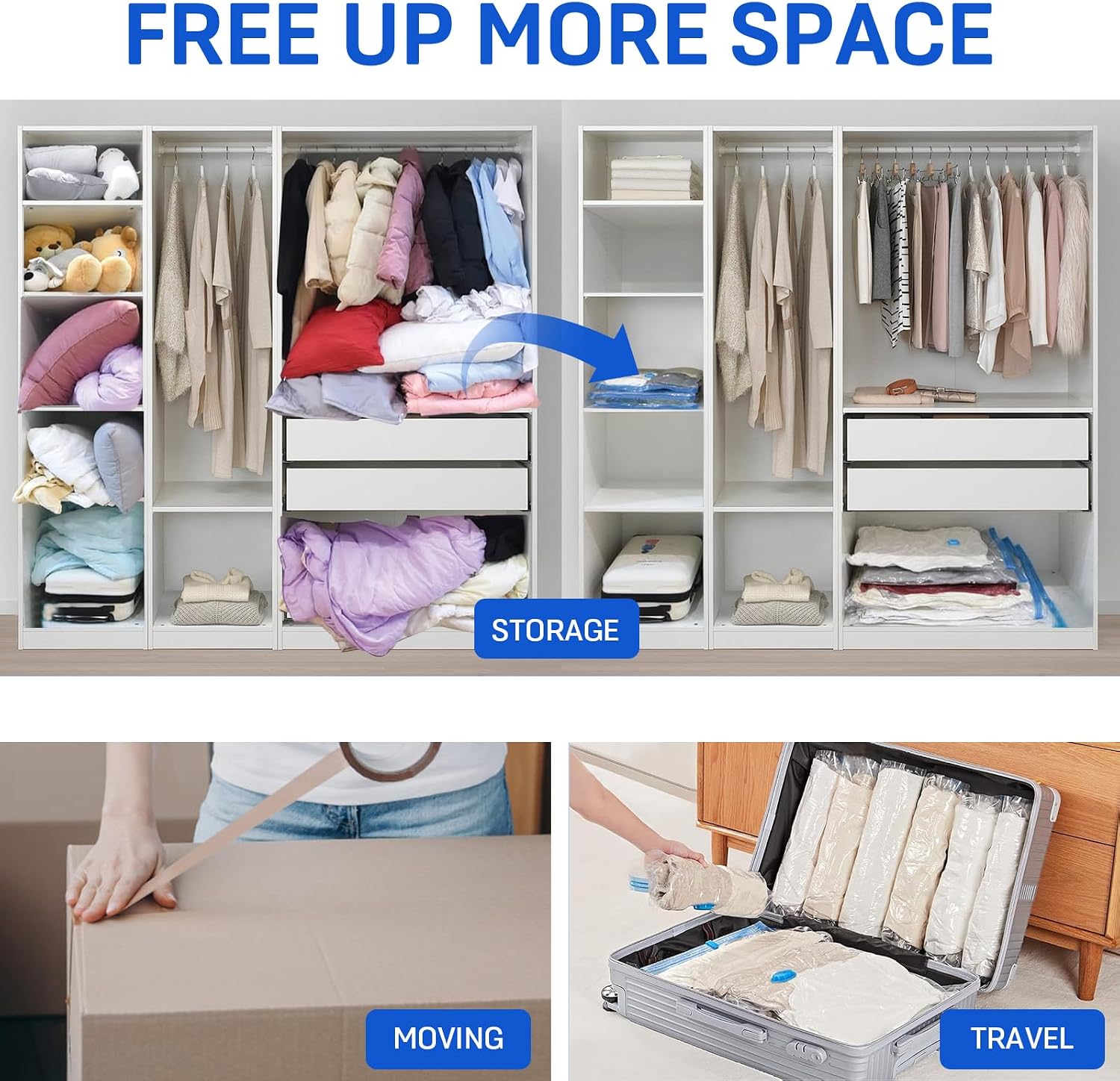 Thumbnail 5 de CaptainFive Vacuum Storage Bags 6-Pack 3 Sizes