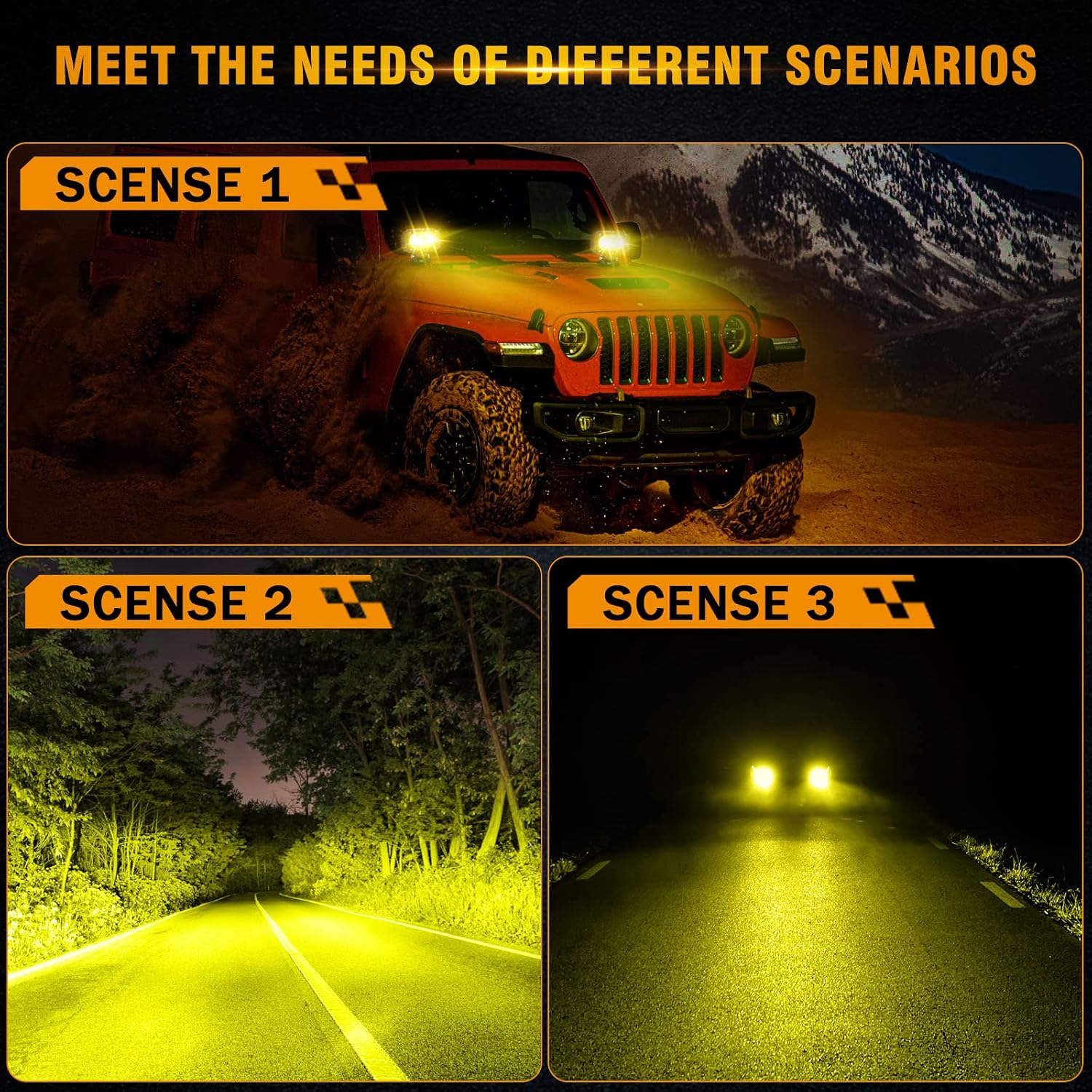 Detalle de Auxbeam 4Inch Amber Fog Light