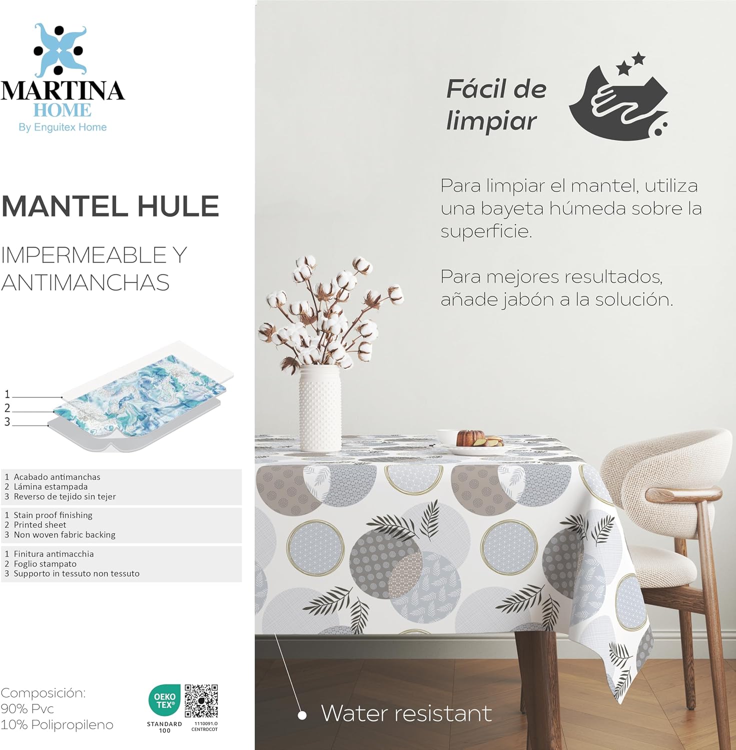 Detalle 2 de Martina Home Lens nappe ronde 140 cm 🍽