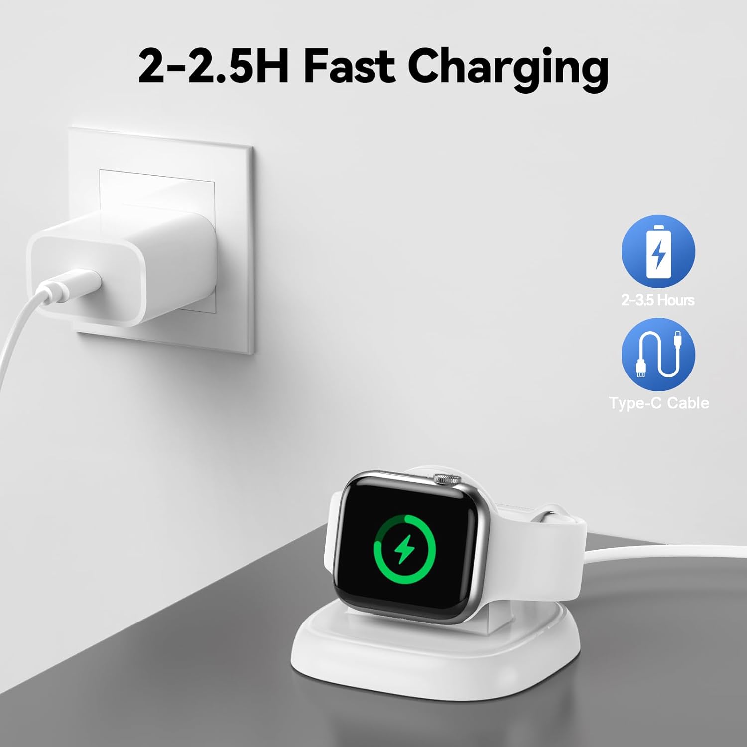 Detalle de LVFAN Wireless Charging Stand for Apple Watch