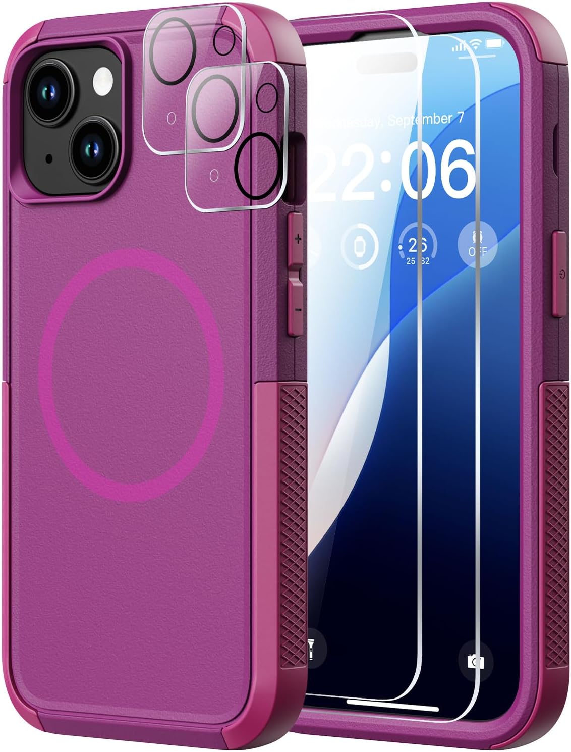 Detalle de Diverbox iPhone 15 Case with MagSafe Compatibility, Screen and Camera Protectors