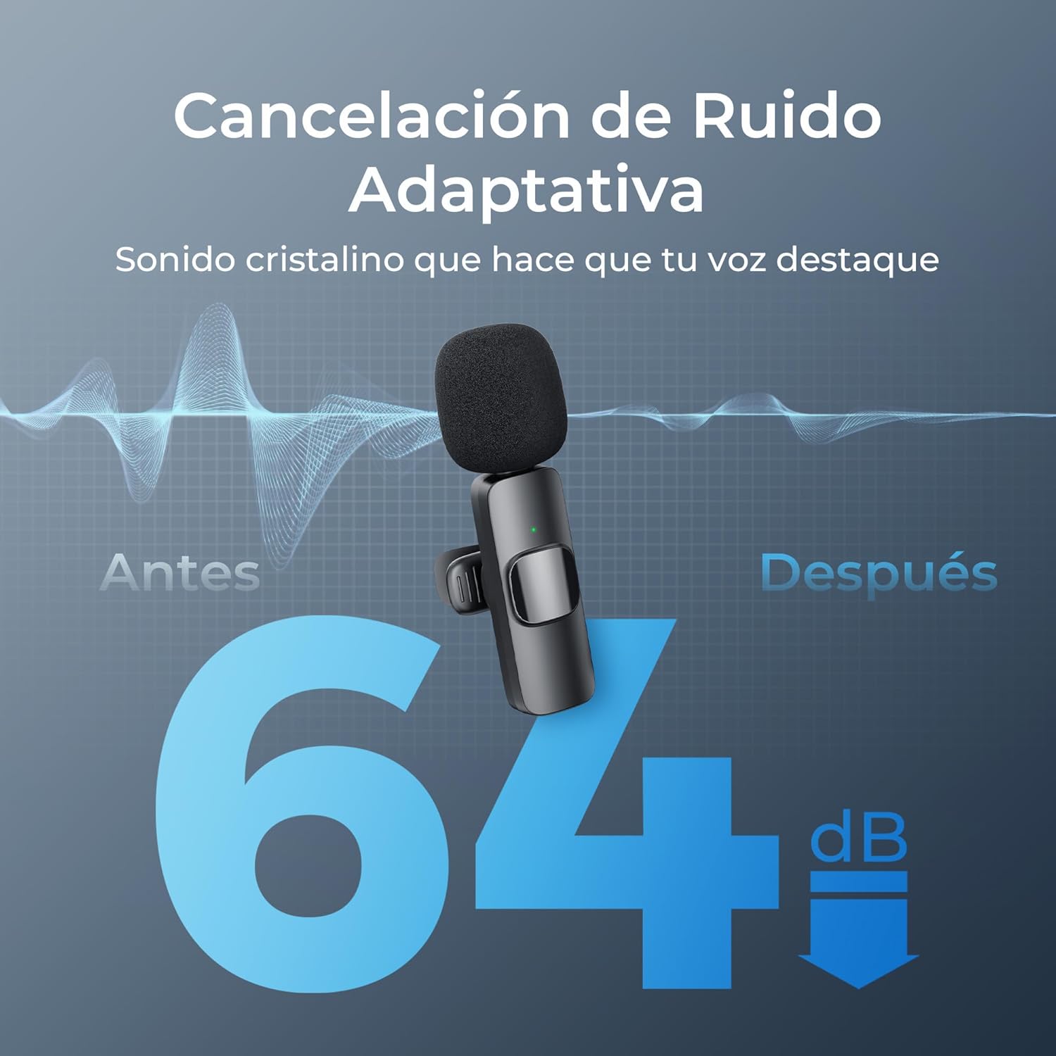 Detalle de YRF Micrófono Inalámbrico de Solapa para iPhone y Android 🎙