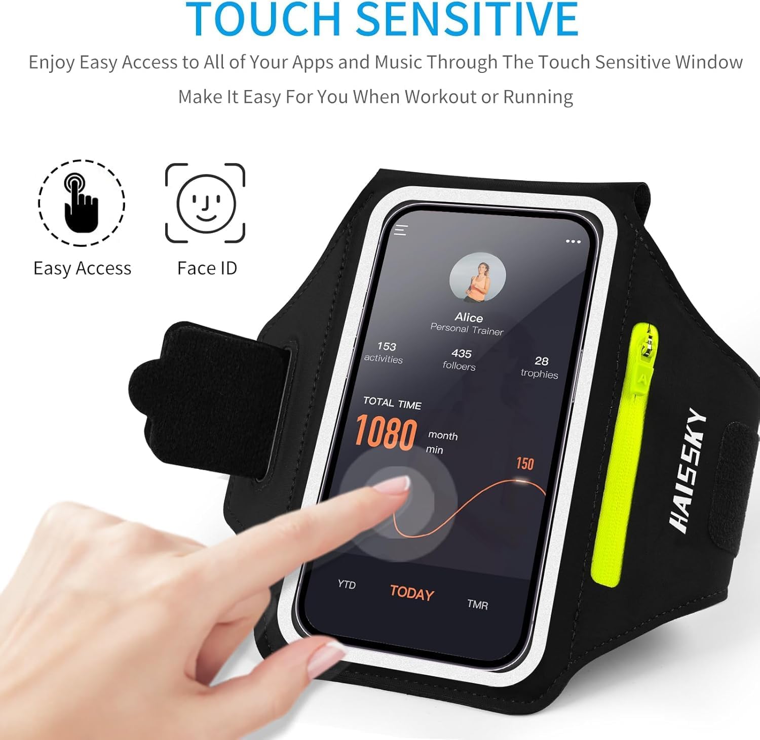 Thumbnail 2 de Running Armband Phone Holder with Airpods Pocket