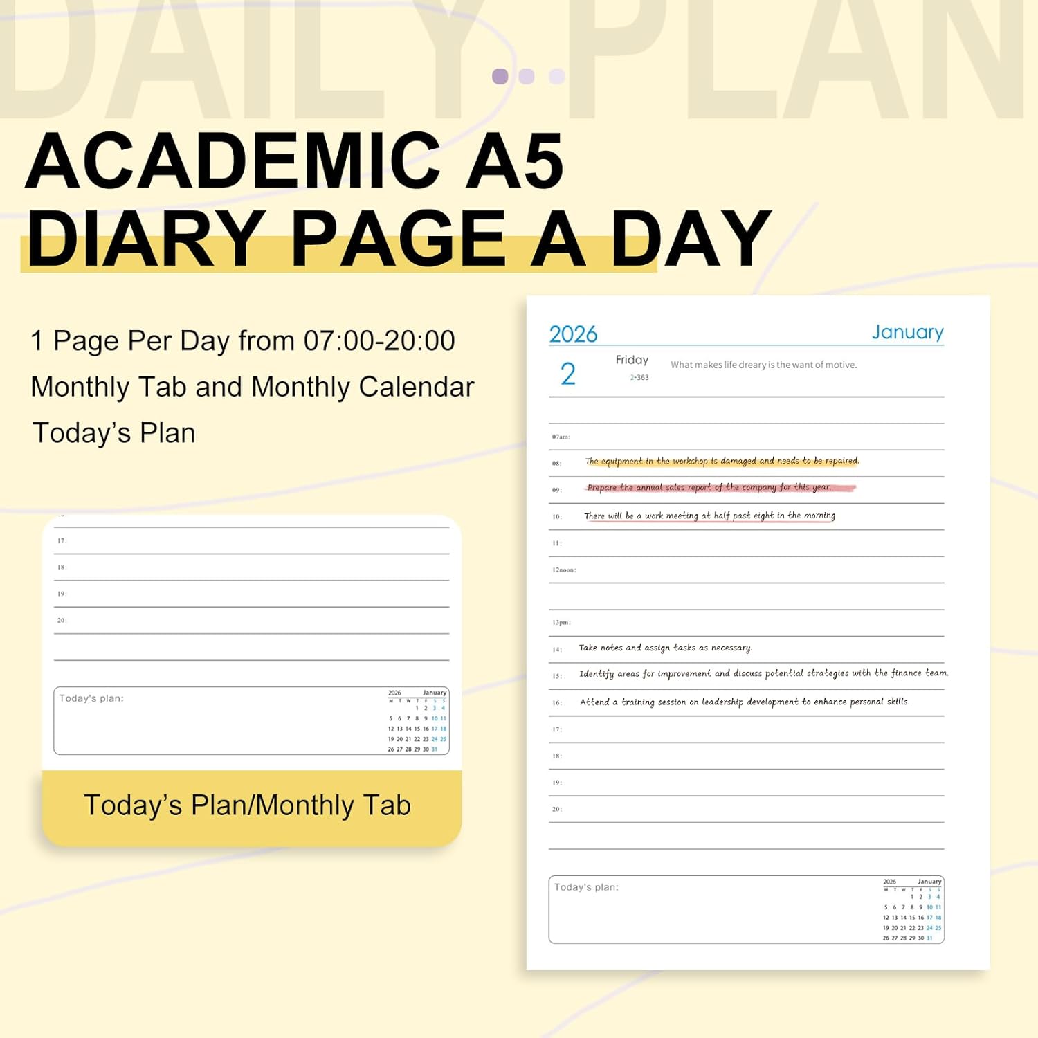 Thumbnail 6 de Agenda académica A5 2026 página por día 21,5x14,5 cm