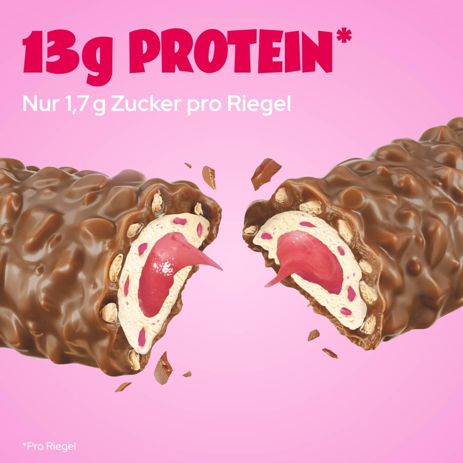 Detalle de ahead Protein Riegel Strawberry Yogurt – 14×45 g