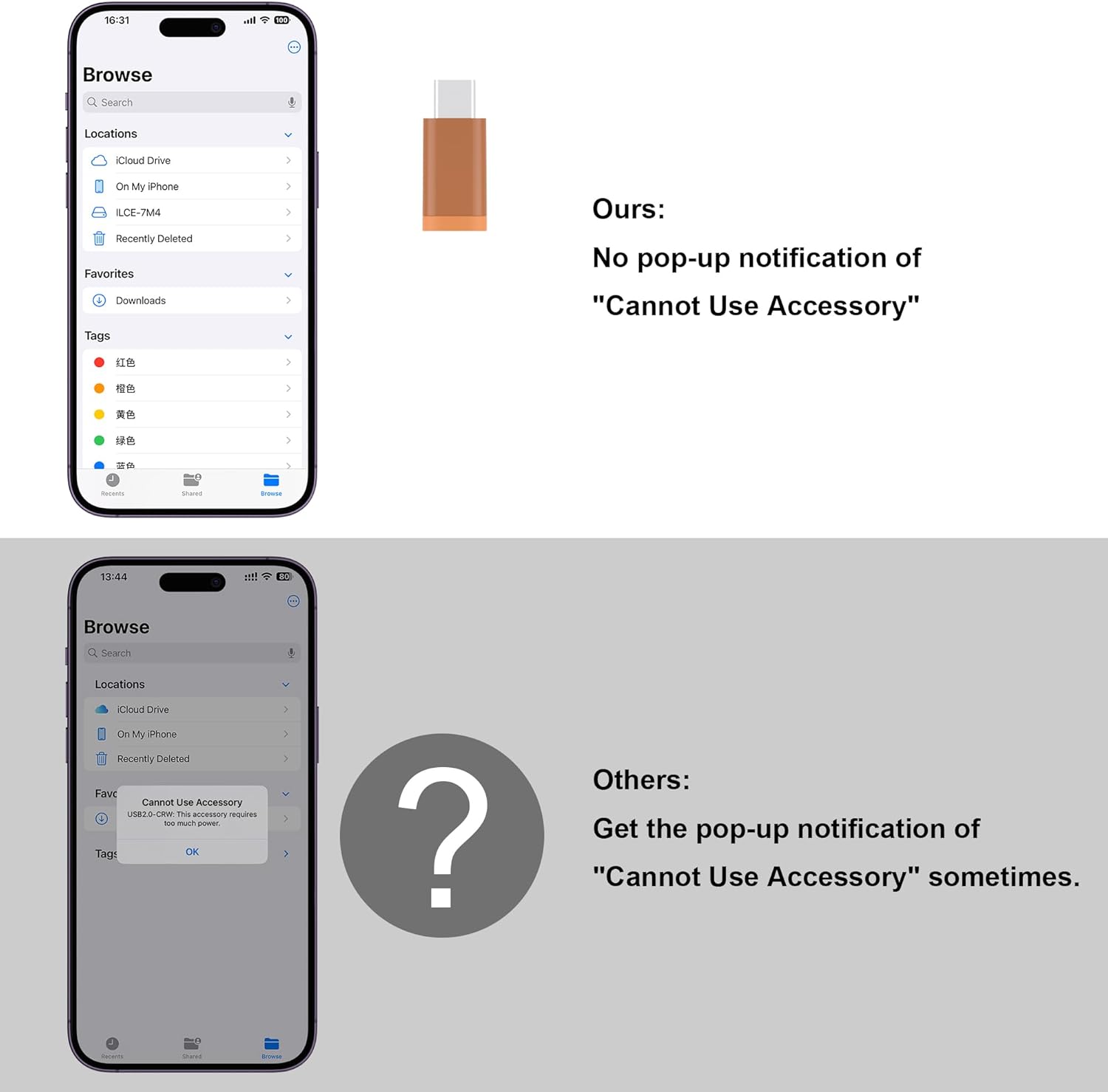 Thumbnail 4 de SD Card Reader for iPhone 2‑way Transfer