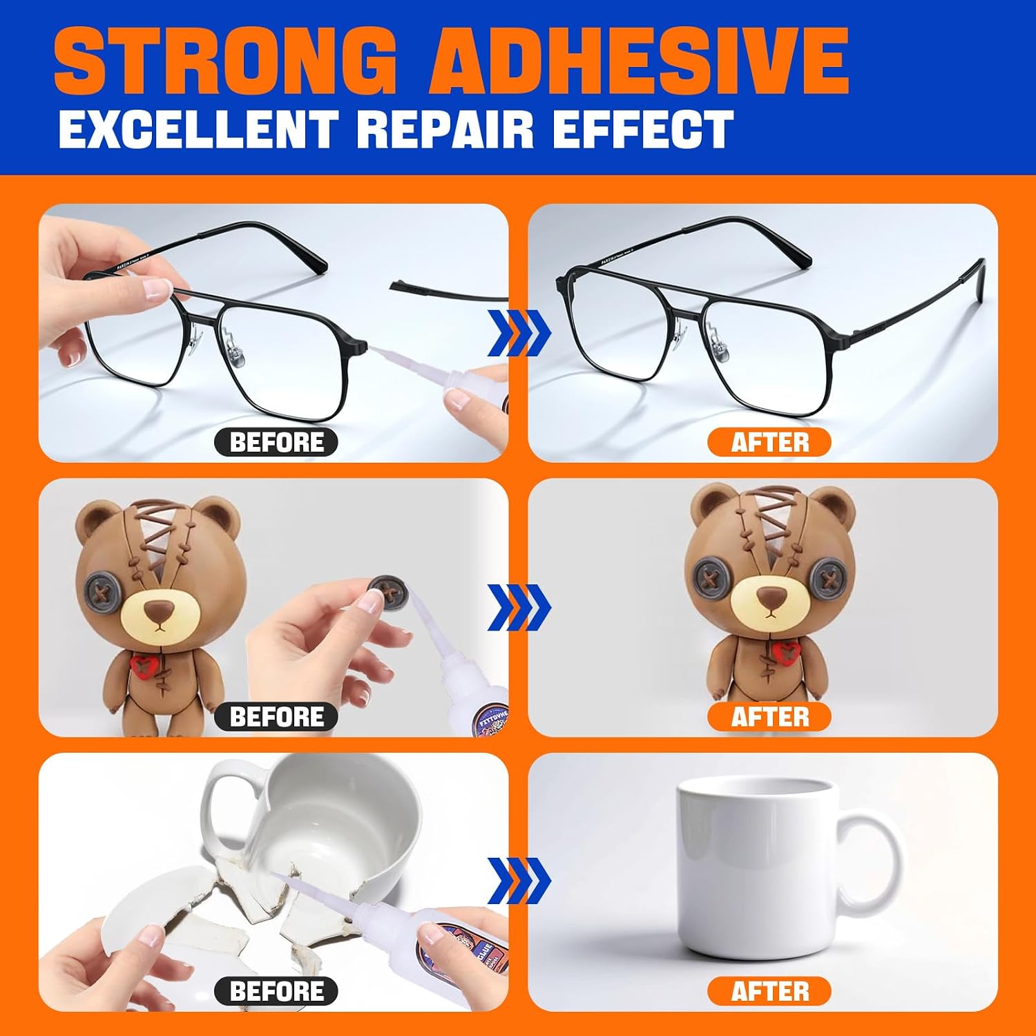 Detalle de FITTDYHE 30g Clear Super Glue, Fast-Drying Waterproof Liquid Adhesive