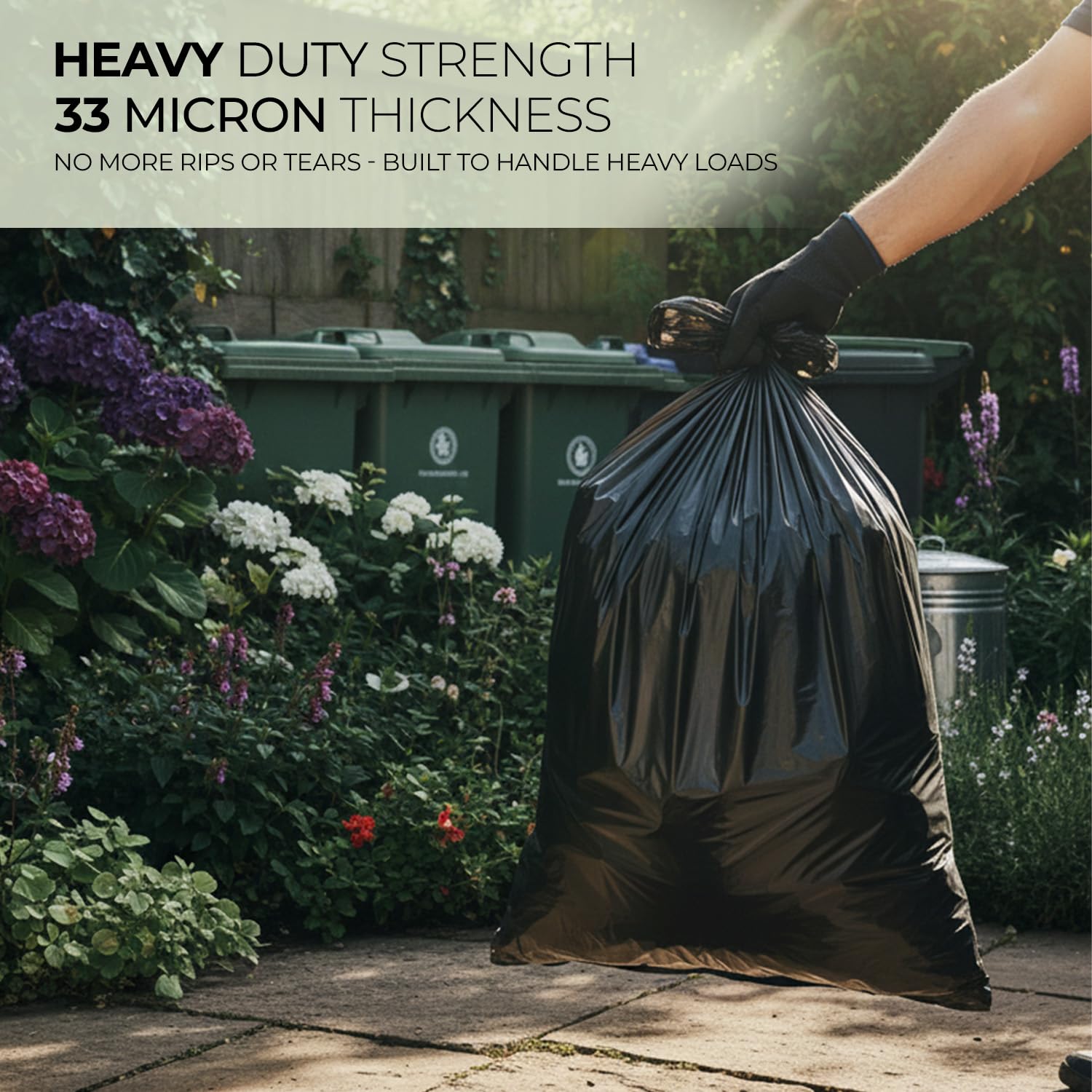 Detalle 1 de Stick Well 100L Bin Bags 50 Pack, 33µm 🗑