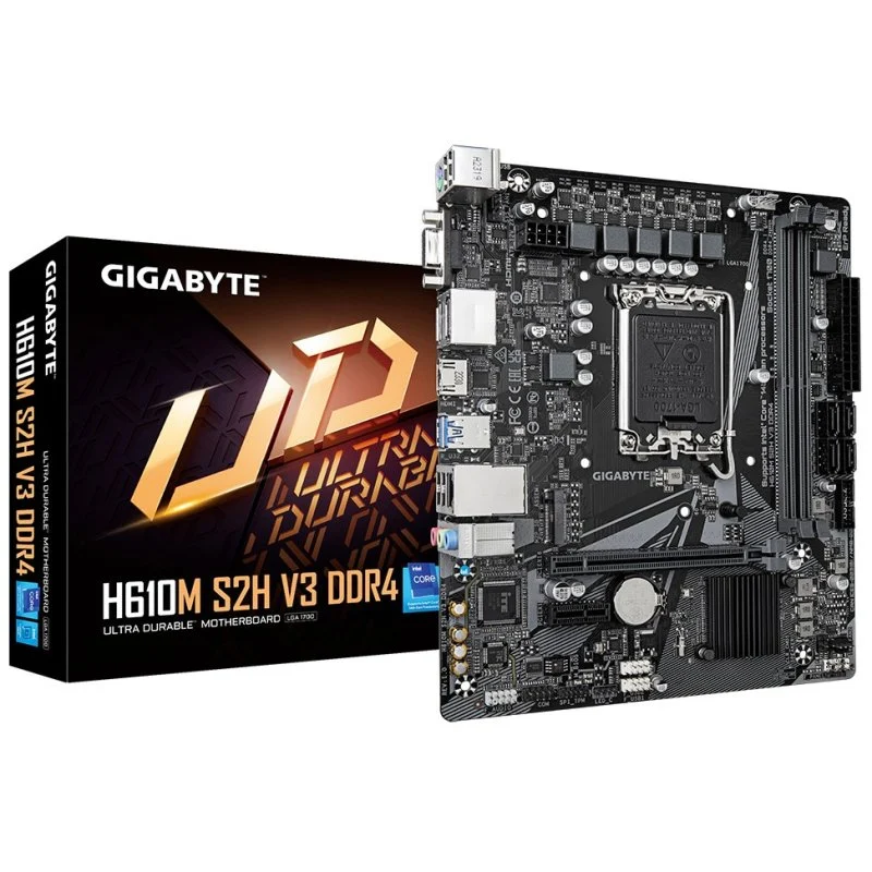 Detalle de Gigabyte H610M S2H V3 DDR4 placa base