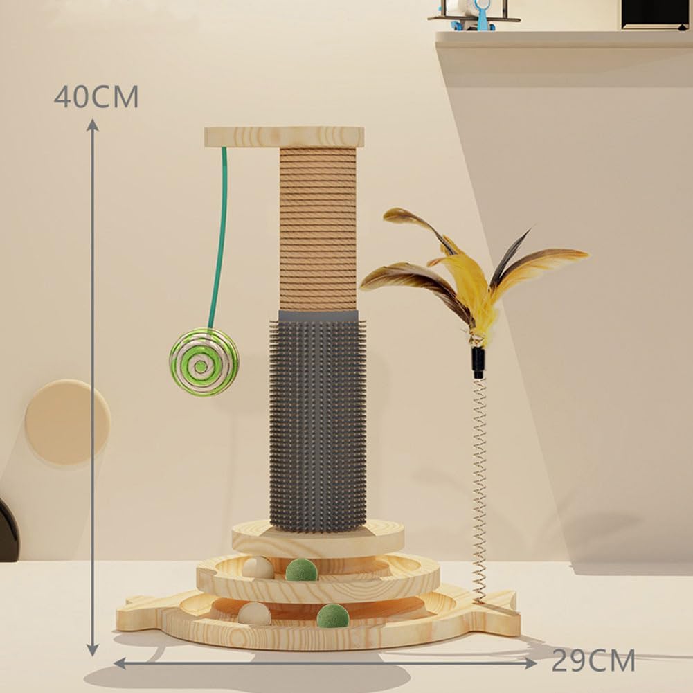 Detalle de Marchul 5 in 1 Giocattolo per gatti con tiragraffi in sisal e palline appese