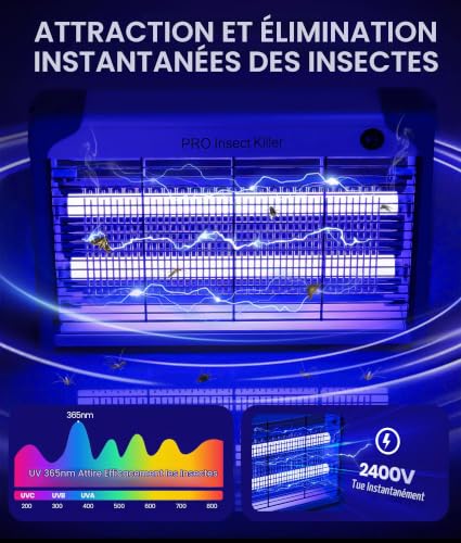 Detalle 2 de Spectracide 20W Lampe UV Anti Moustique – Tueur d'insectes pour Moustique