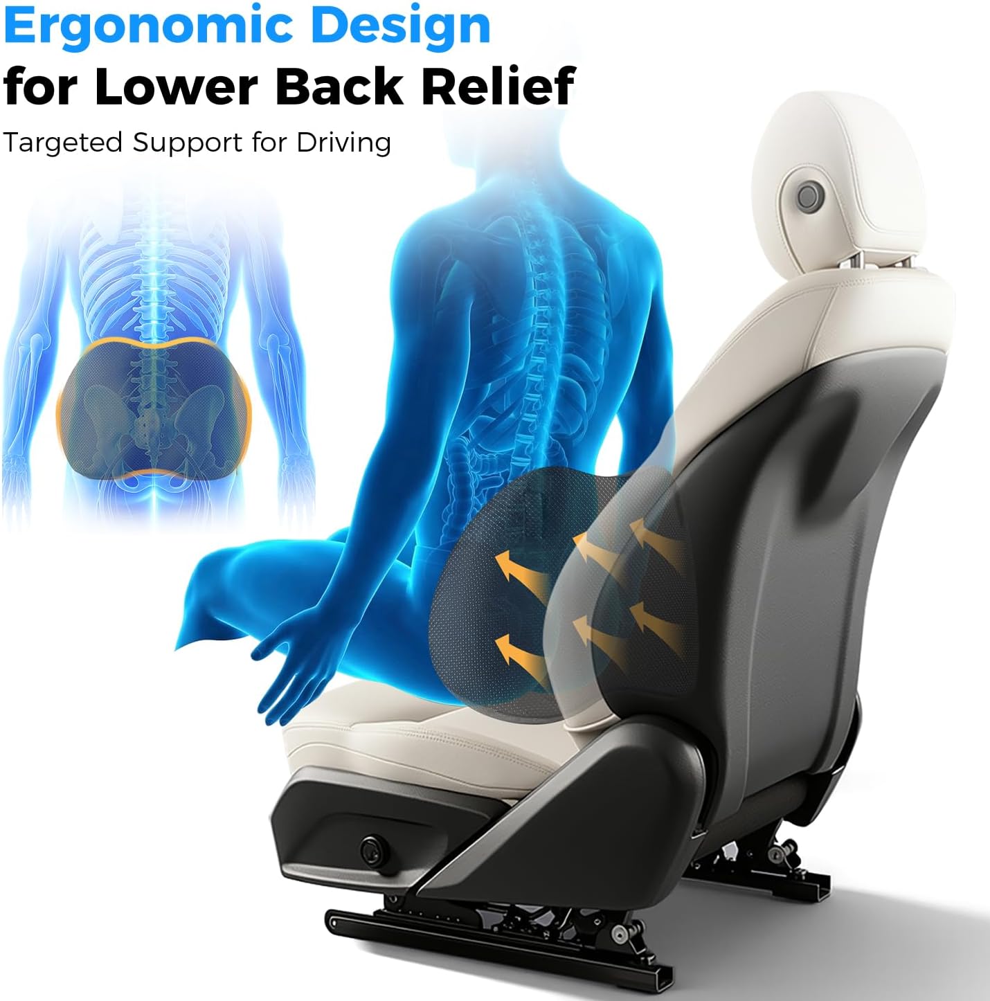 Detalle 2 de Memory Foam Car Lumbar Support Pillow