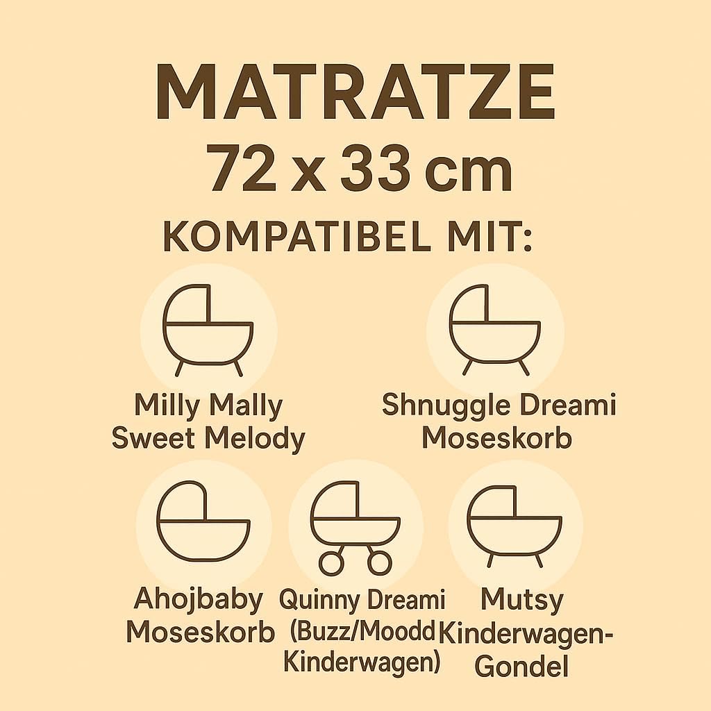 Thumbnail 6 de Stubenwagen Matratze 33 x 72 cm