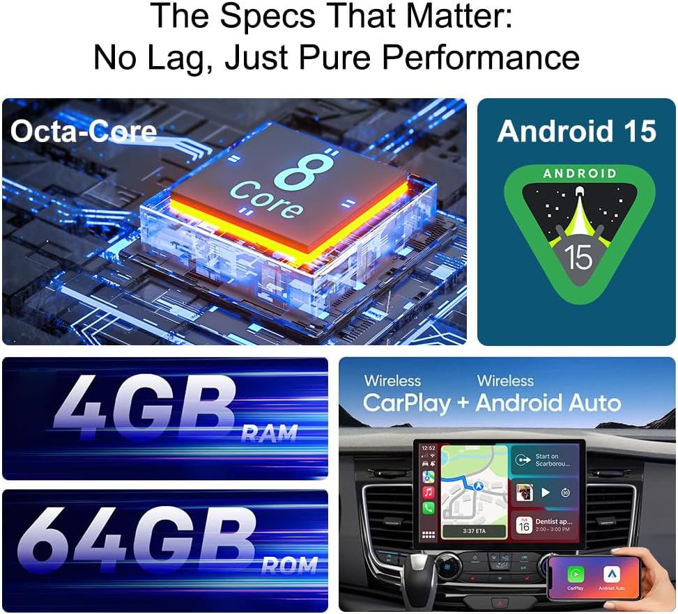 Thumbnail 6 de ACAVICA 13.1” QLED Android 15 Car Stereo for Ford Transit Tourneo Custom (2018–2022) with Wireless CarPlay/Android Auto