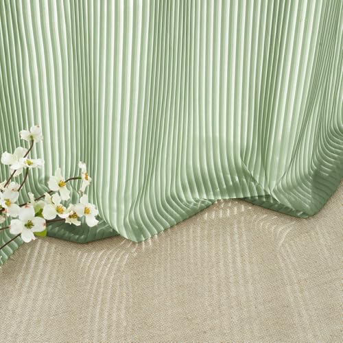Detalle 2 de Rideau Topfinel vert sauge 140x225 cm