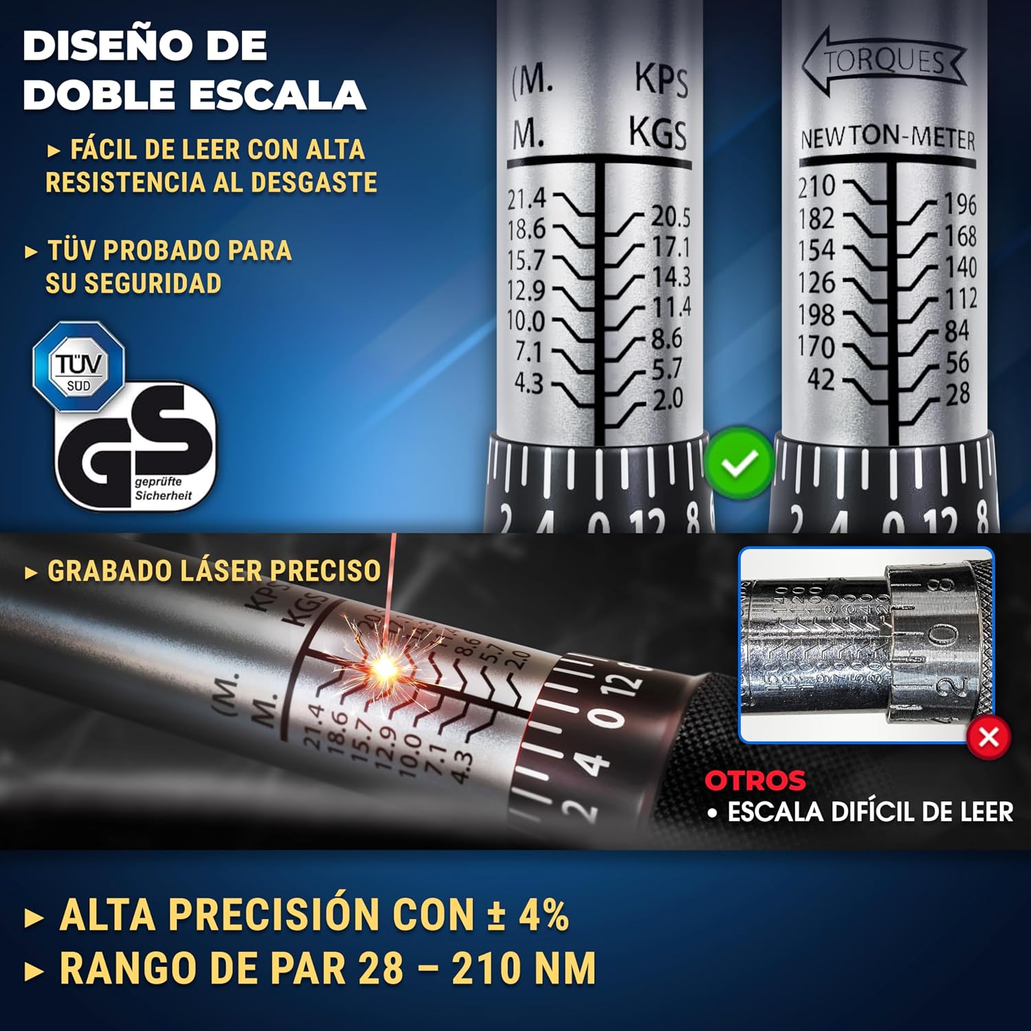 Thumbnail 5 de S&R Llave Dinamométrica 1/2 28-210 Nm