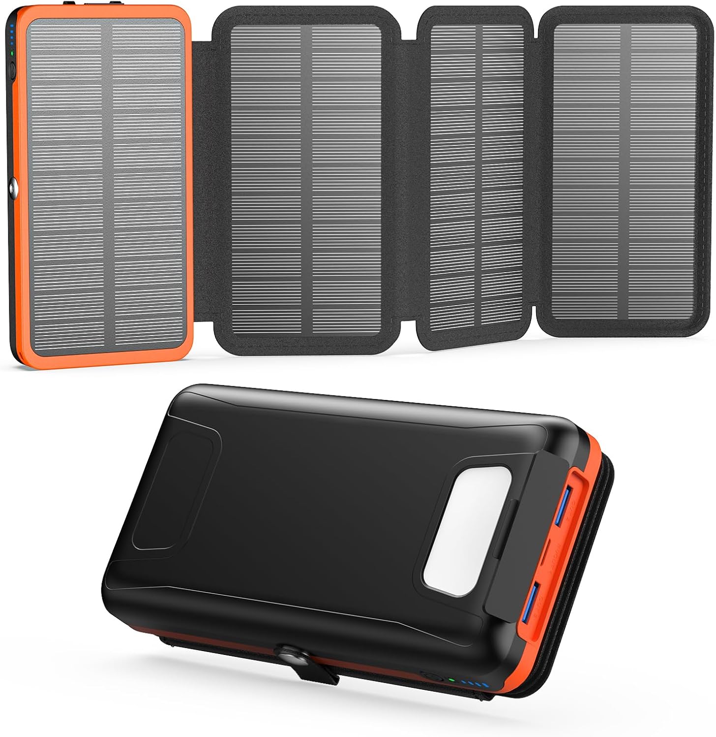 Imagen de 20000mAh Solar Power Bank – ADDTOP Solar Charger with 22.5W Fast Charging and 4 Foldable Panels en OfertitasTOP
