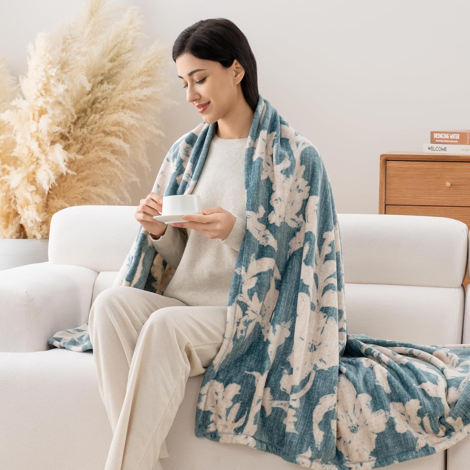 Thumbnail 2 de Luxury Printed Fleece Warm Blanket 70×90 Inches 🛋