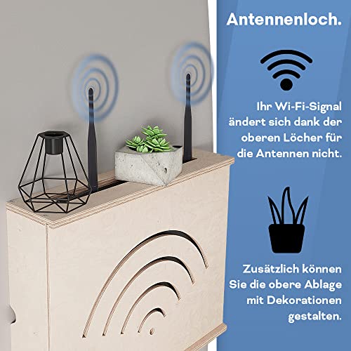 Thumbnail 5 de OHANA Router Schrank – Wandbox 40 × 9,5 × 32 cm, Made in EU