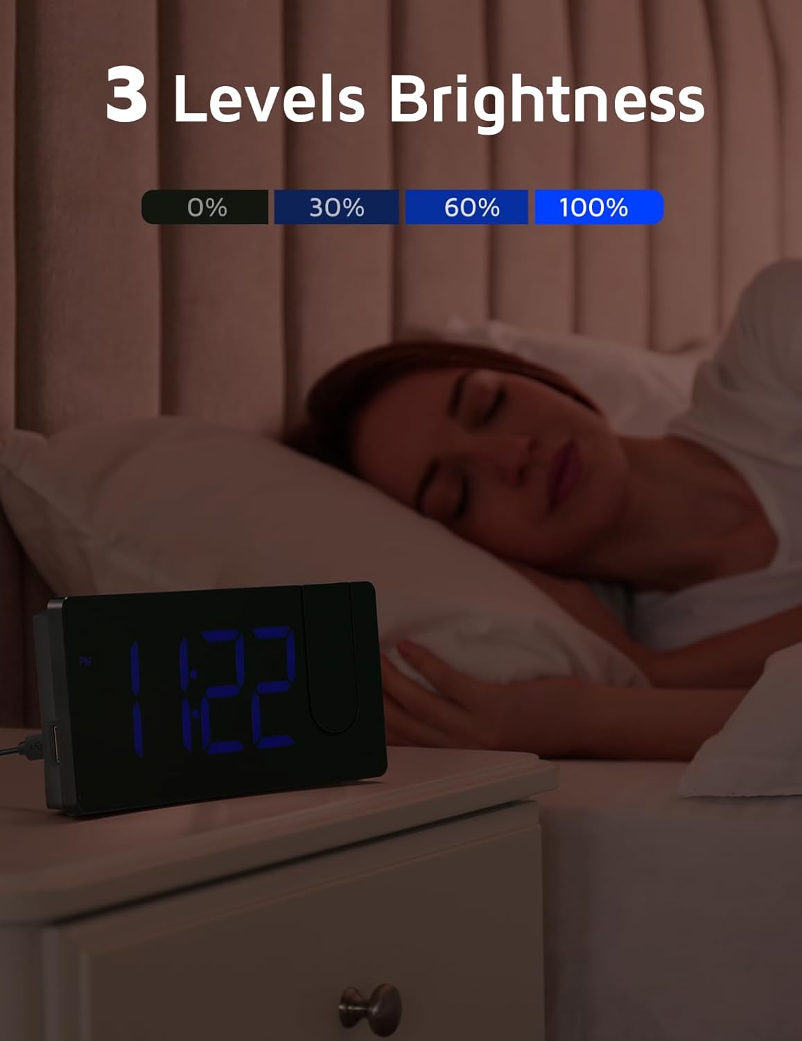 Thumbnail 2 de GOLOZA Projection Alarm Clock 180° projector