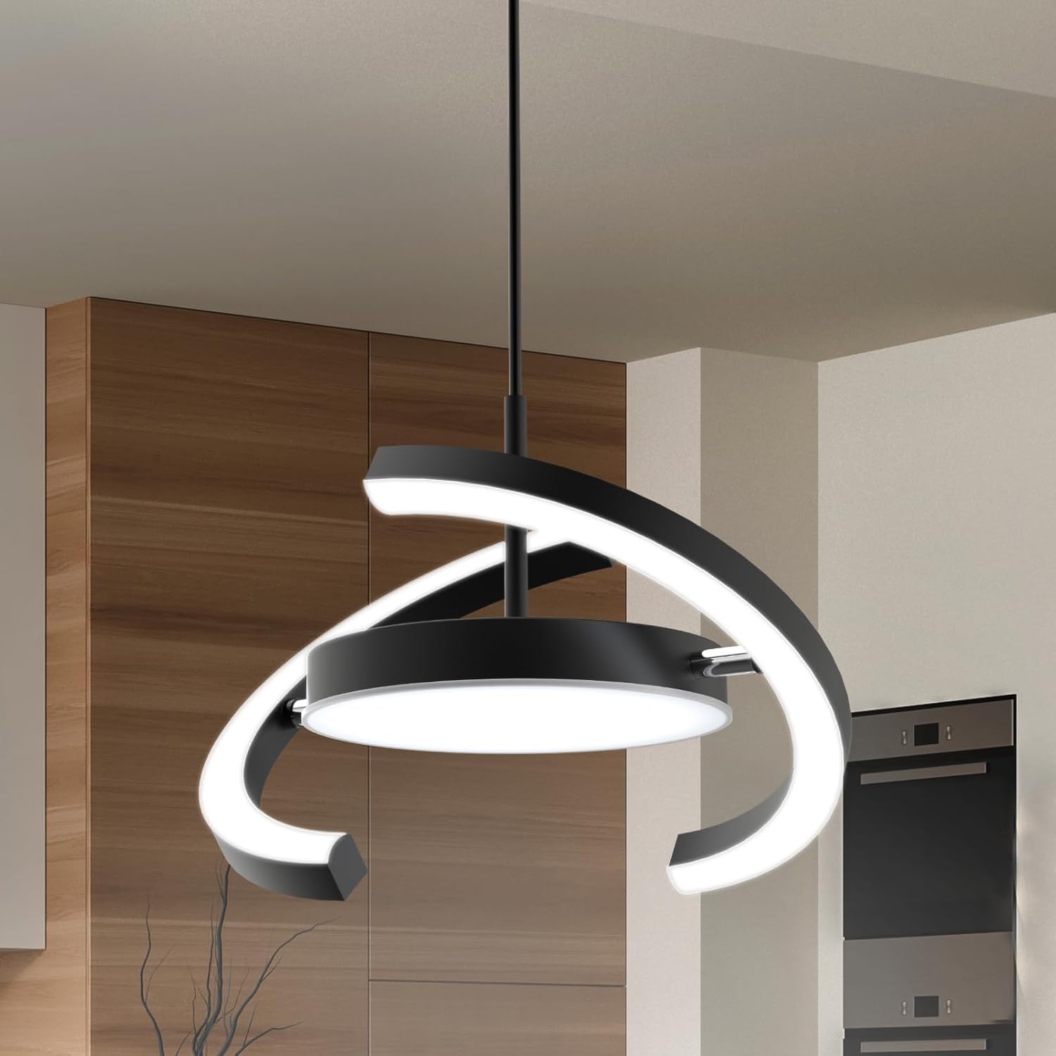 Detalle de FIMEI JMY9020 LED Pendant Light, Dimmable Saturn Ring, Adjustable Colour