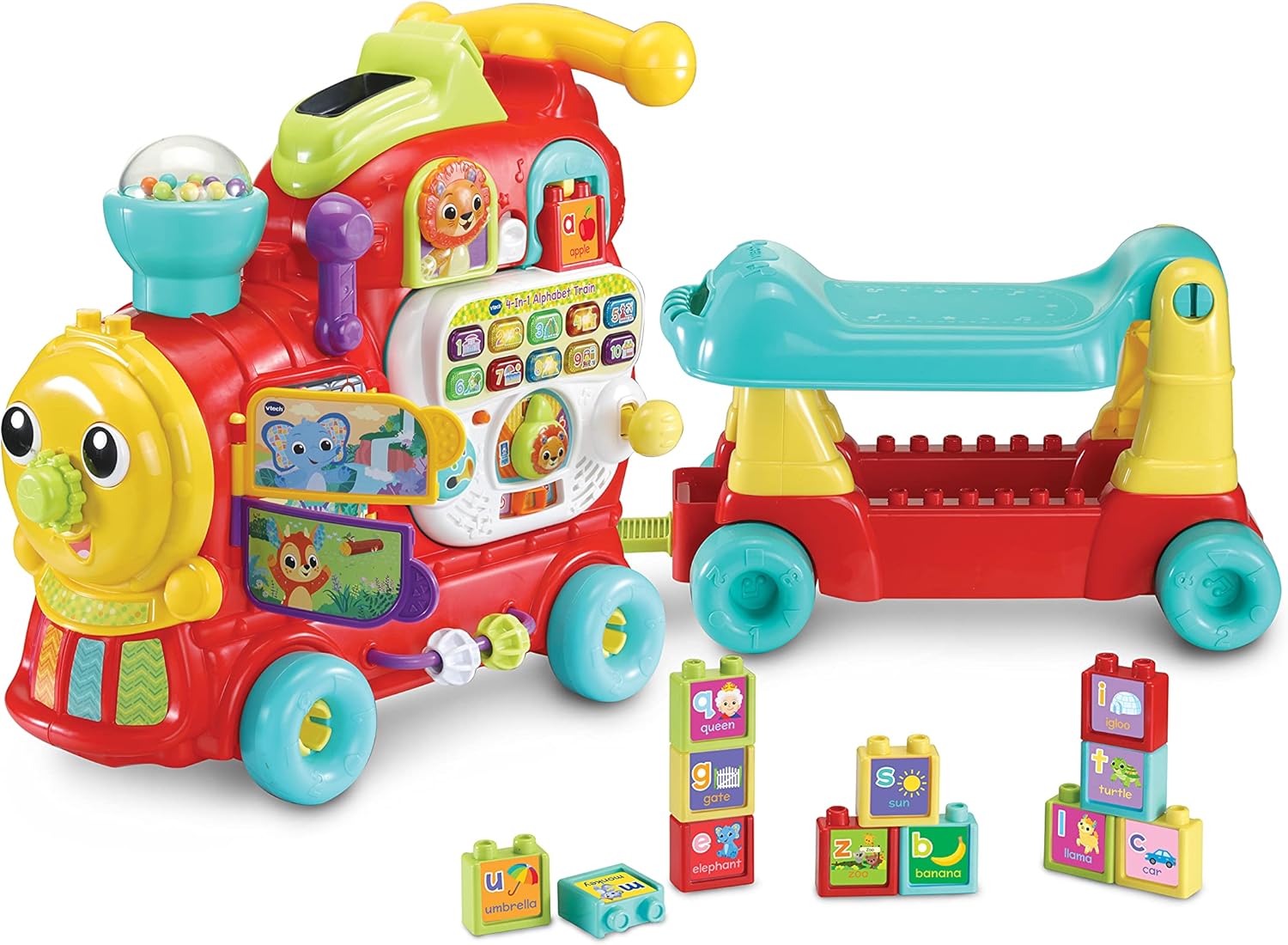 VTech Baby 4-in-1 Alphabet Train – baby walker with lights, sounds and songs (1 year+)
