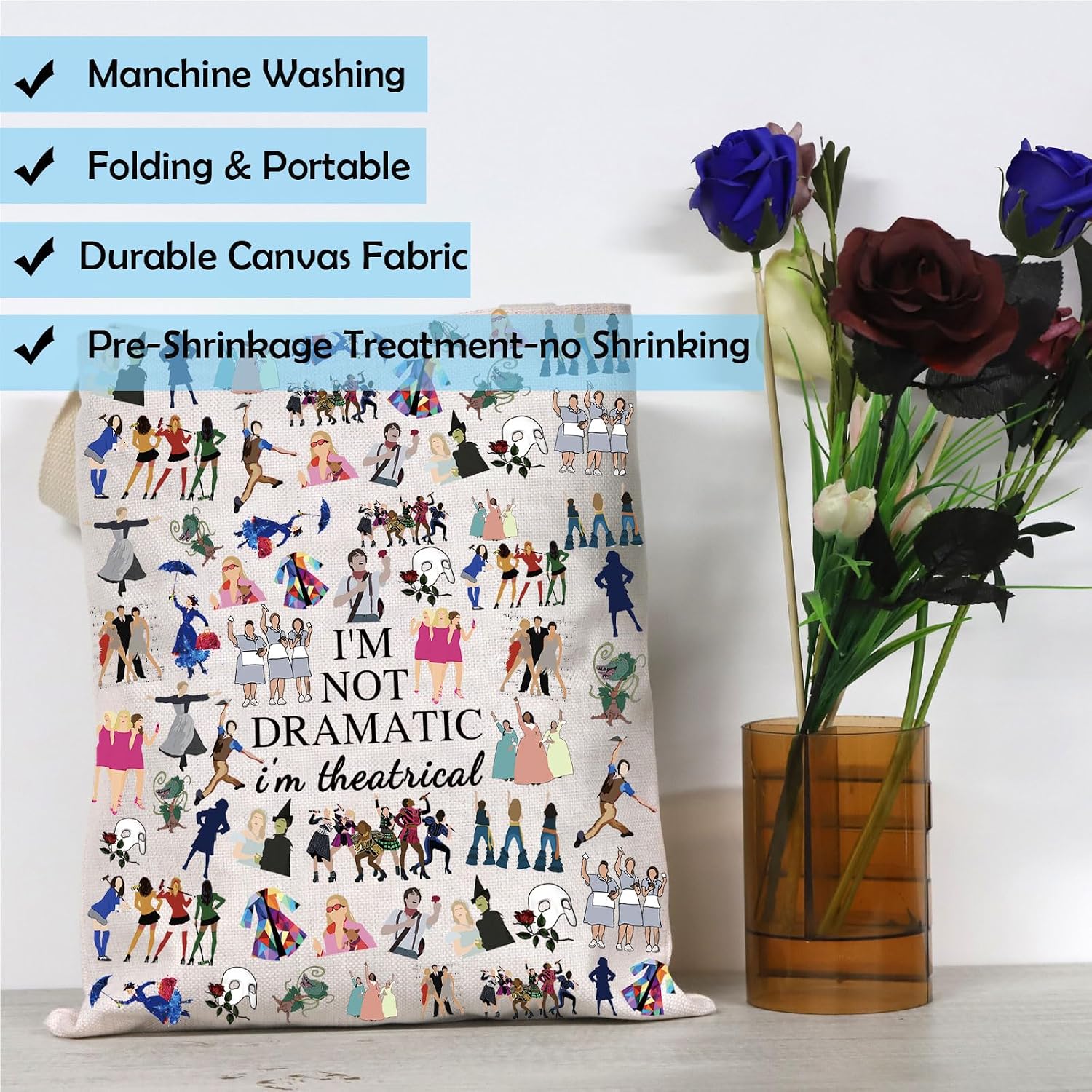Thumbnail 6 de JTOUK Broadway Musical Gift Makeup Bag: Theatrical Themed Storage with Style