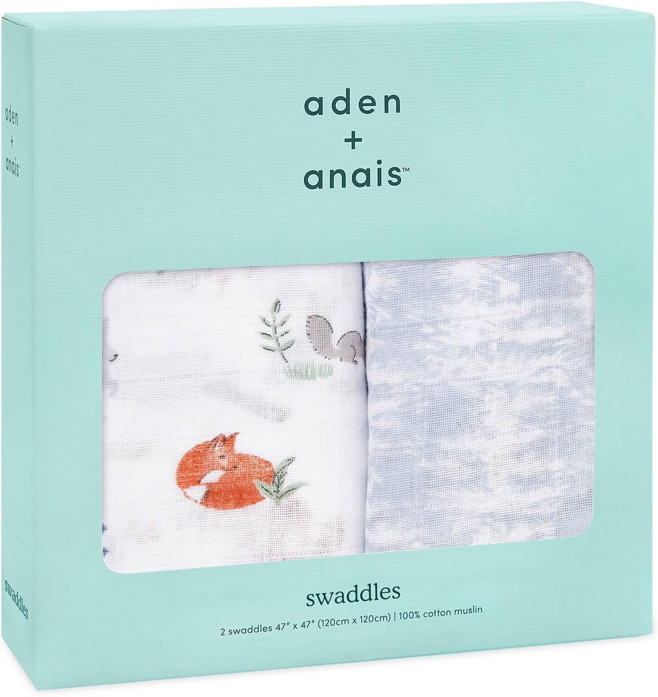 Thumbnail 6 de aden + anais SWADAB4023 おくるみ 2枚セット、120×120cm・モスリンコットン100%