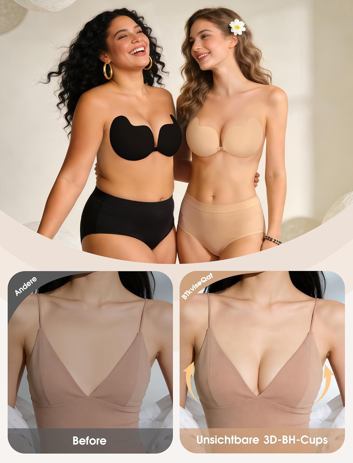 Thumbnail 3 de Klebe BH Push Up Rückenfrei – Wiederverwendbarer trägerloser Klebe-BH für rückenfreie Kleider