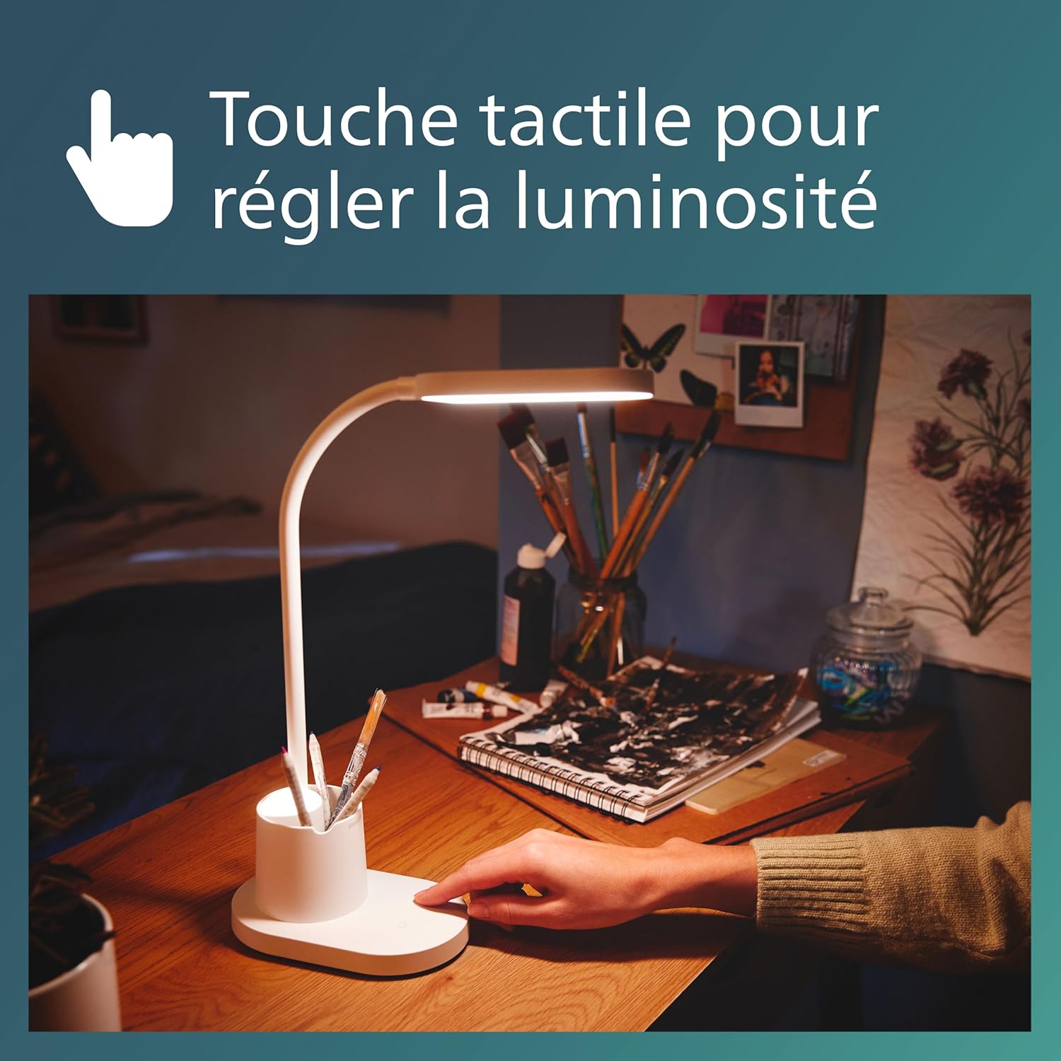 Thumbnail 3 de Philips lampe de table LED portable Blanc