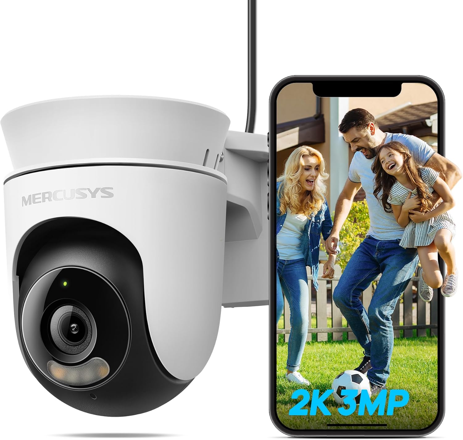 Detalle de Mercusys MC510 2K Pan/Tilt Security Camera