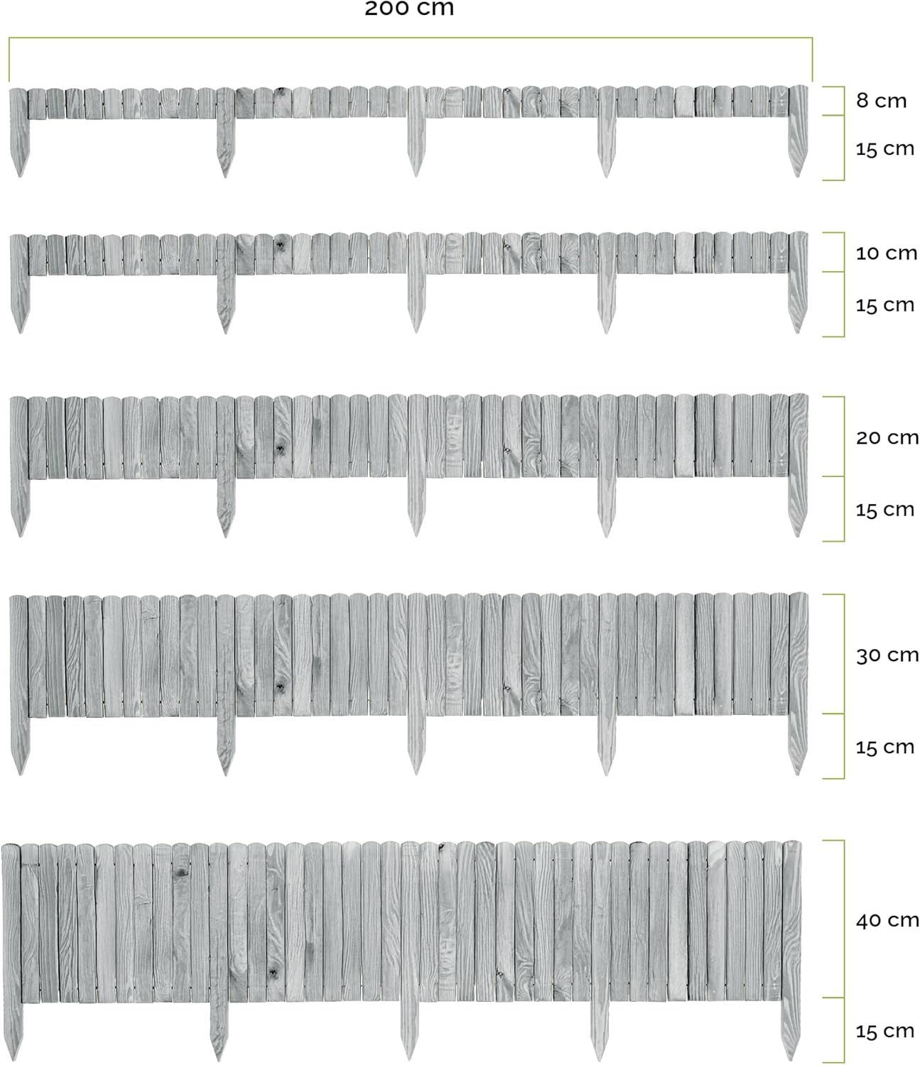 Thumbnail 1 de Garronda Rollborder bordure flessibile per aiuole e prato, 200 cm, altezza 20 cm