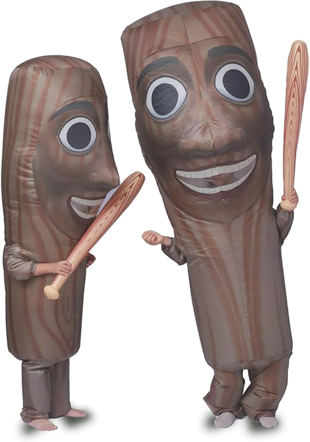 Detalle 2 de Ghorkivex Wooden Stick Man Inflatable Halloween Costume with Fan
