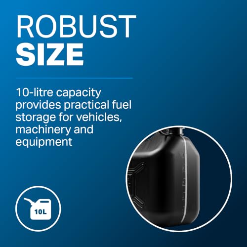 Thumbnail 3 de Draper 10L Plastic Petrol Can with 290mm Spout: Diesel/Unleaded Colour-Coded Jerry Can